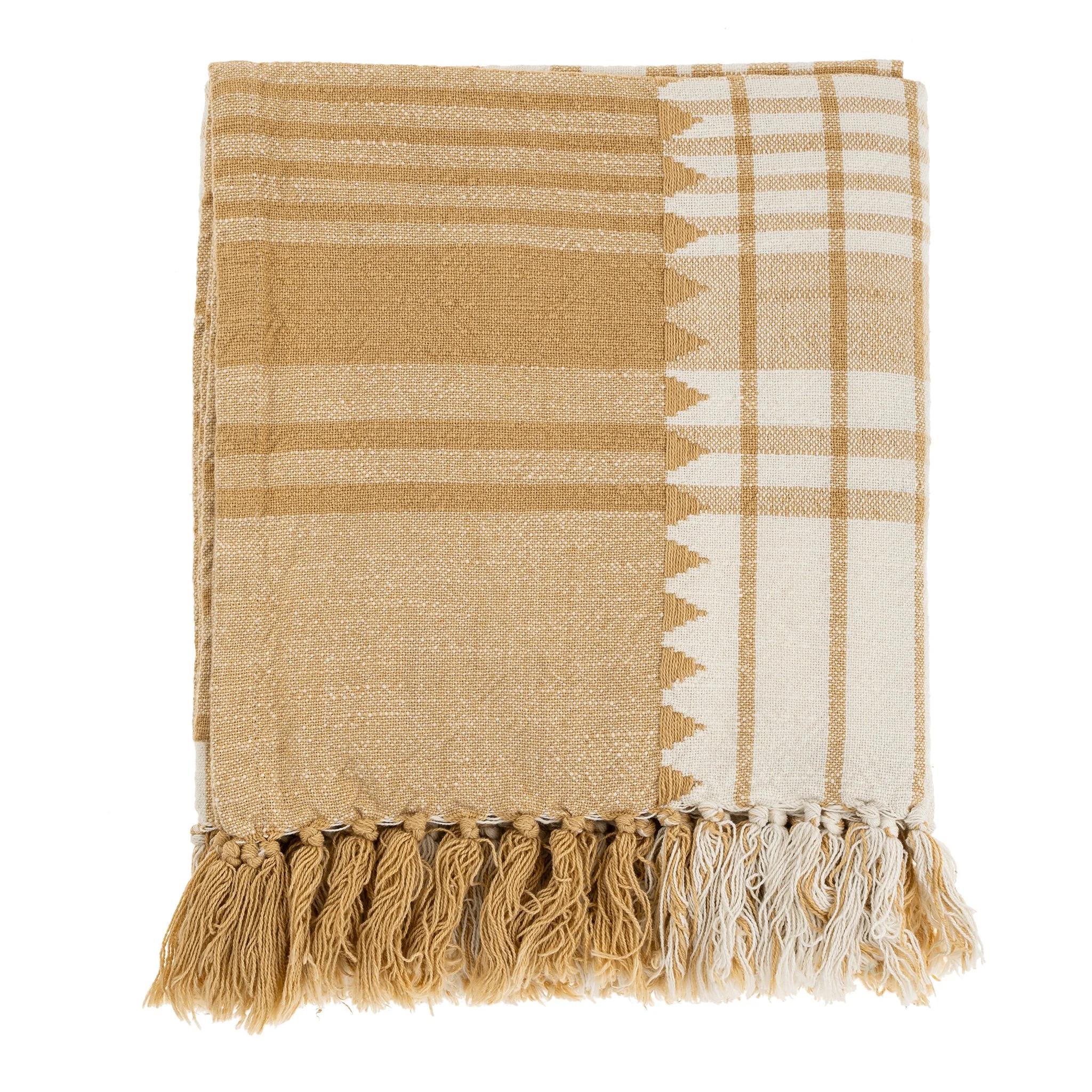 Malaya Woven Throw, Ochre