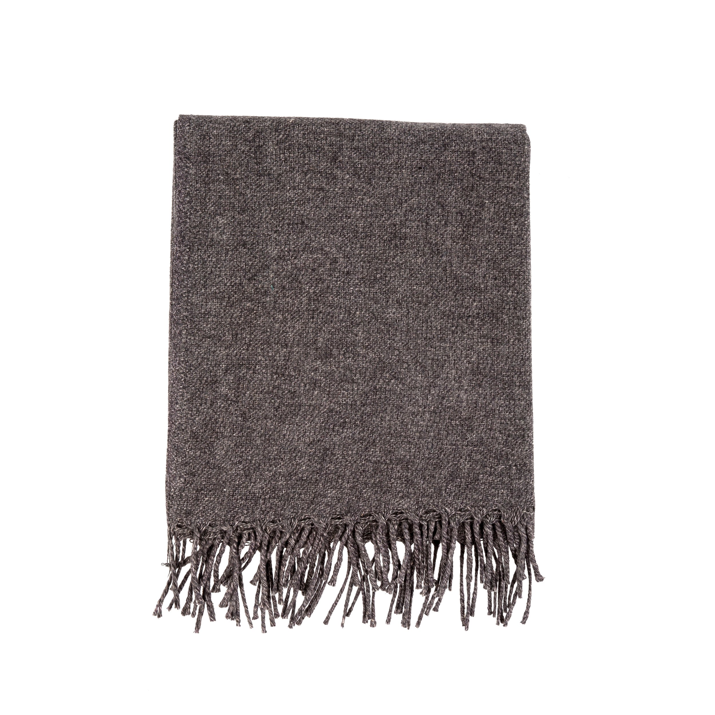 Adair Wool Blend Throw, Purple/Grey