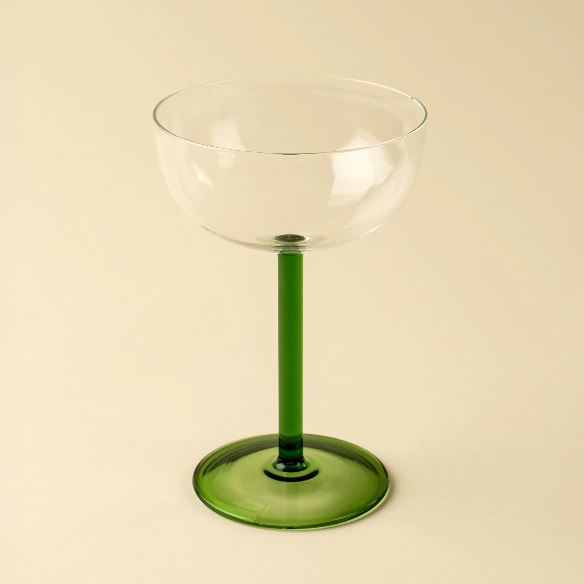 Aura Coupe Glass, Green