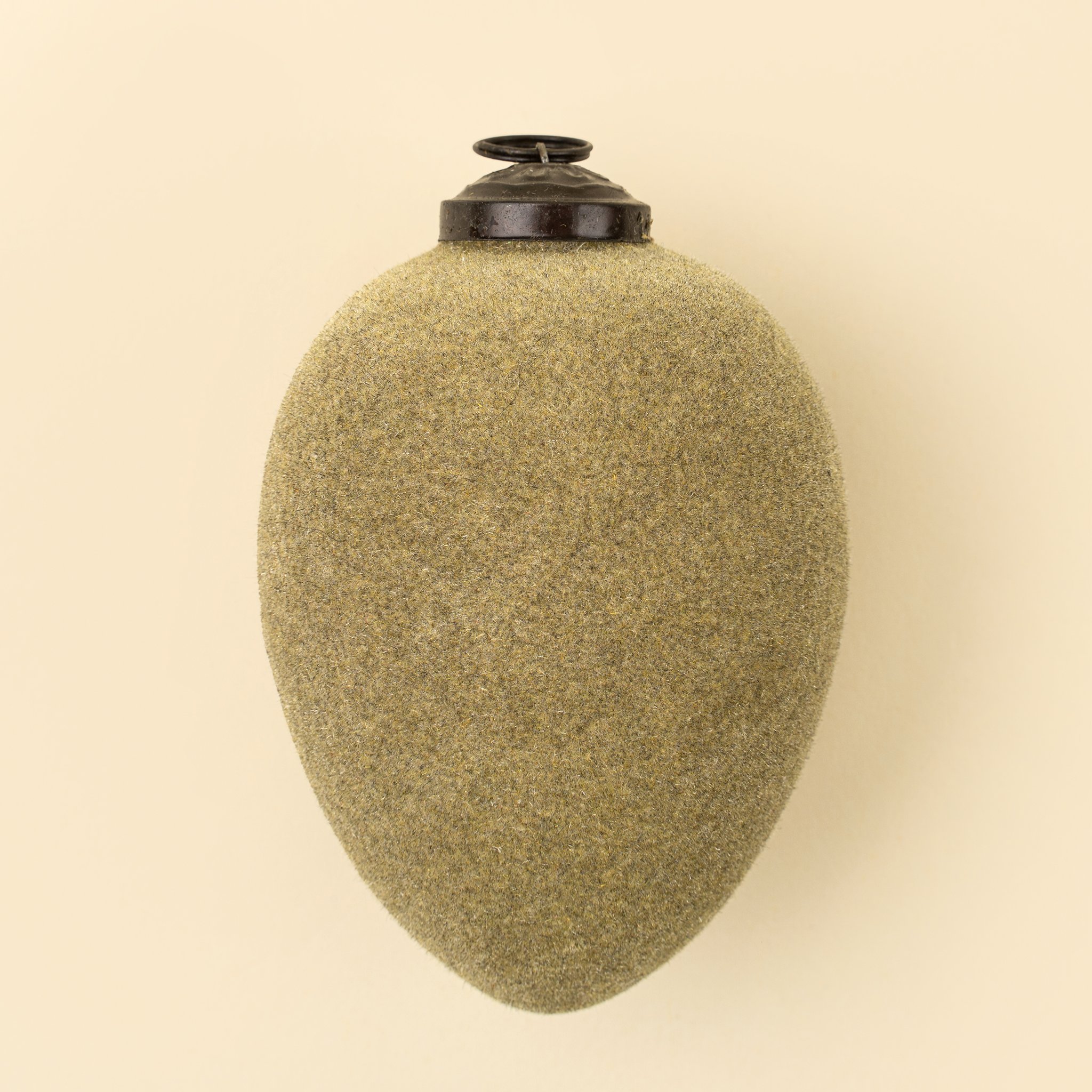 Velvet Egg Holiday Ornament, Smoke Green