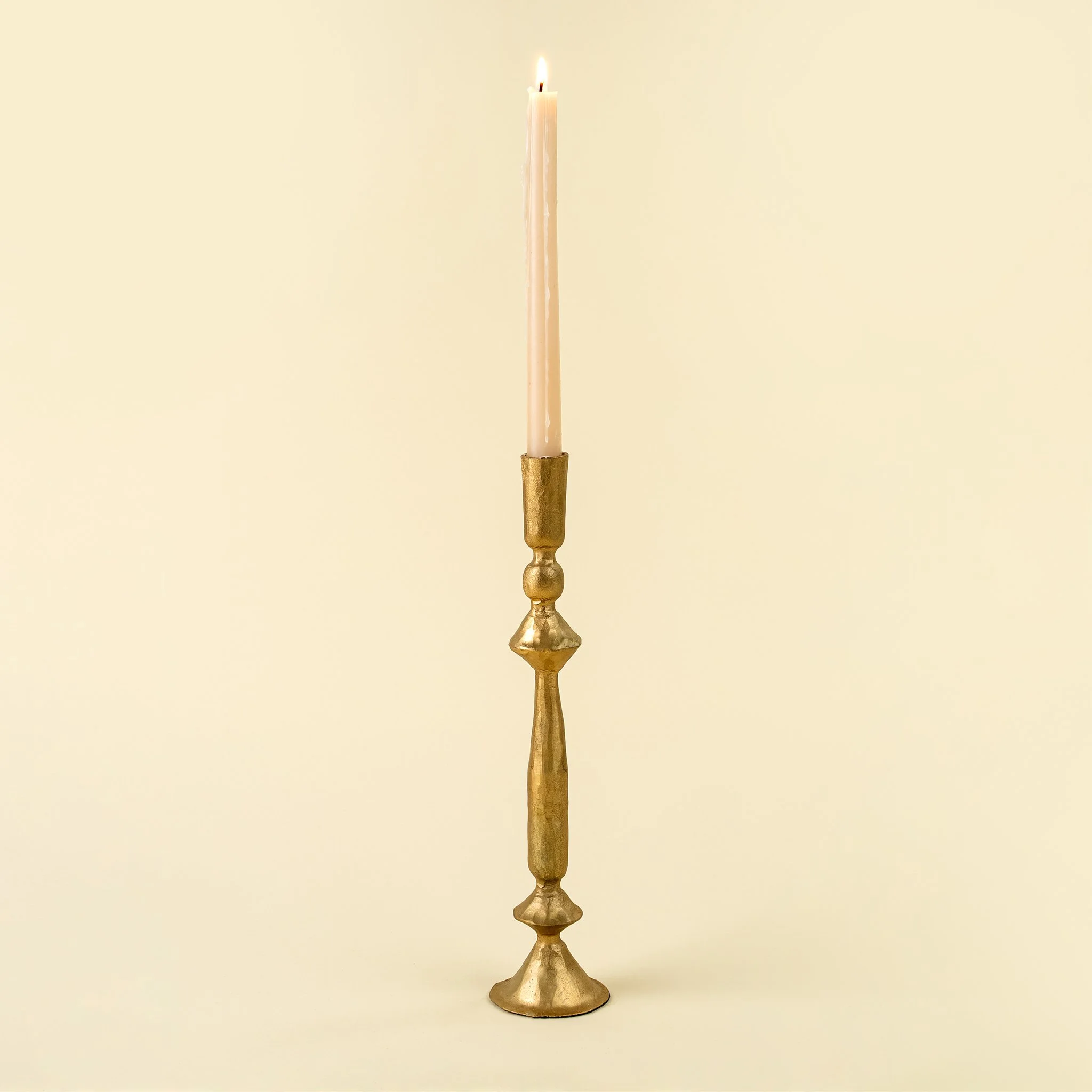Petra Forged Candlestick L, Gold