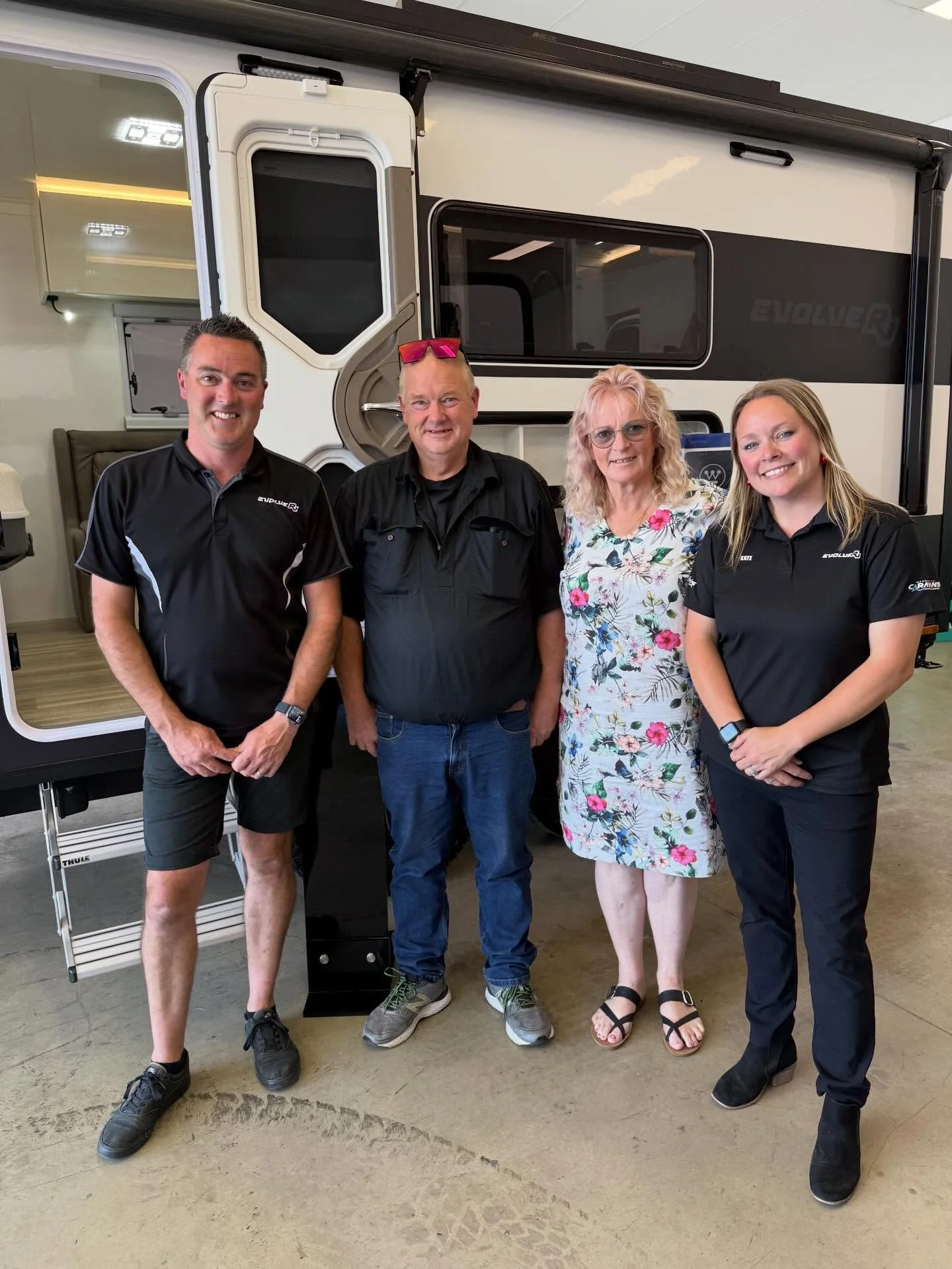 Huge congratulations to Brett &amp; Sharryn on taking delivery of their brand new Evolve RV 🎉

It&rsquo;s been quite the journey from concept to keys, and we truly appreciate you trusting us with your caravan build. Now the hard part is done&hellip;