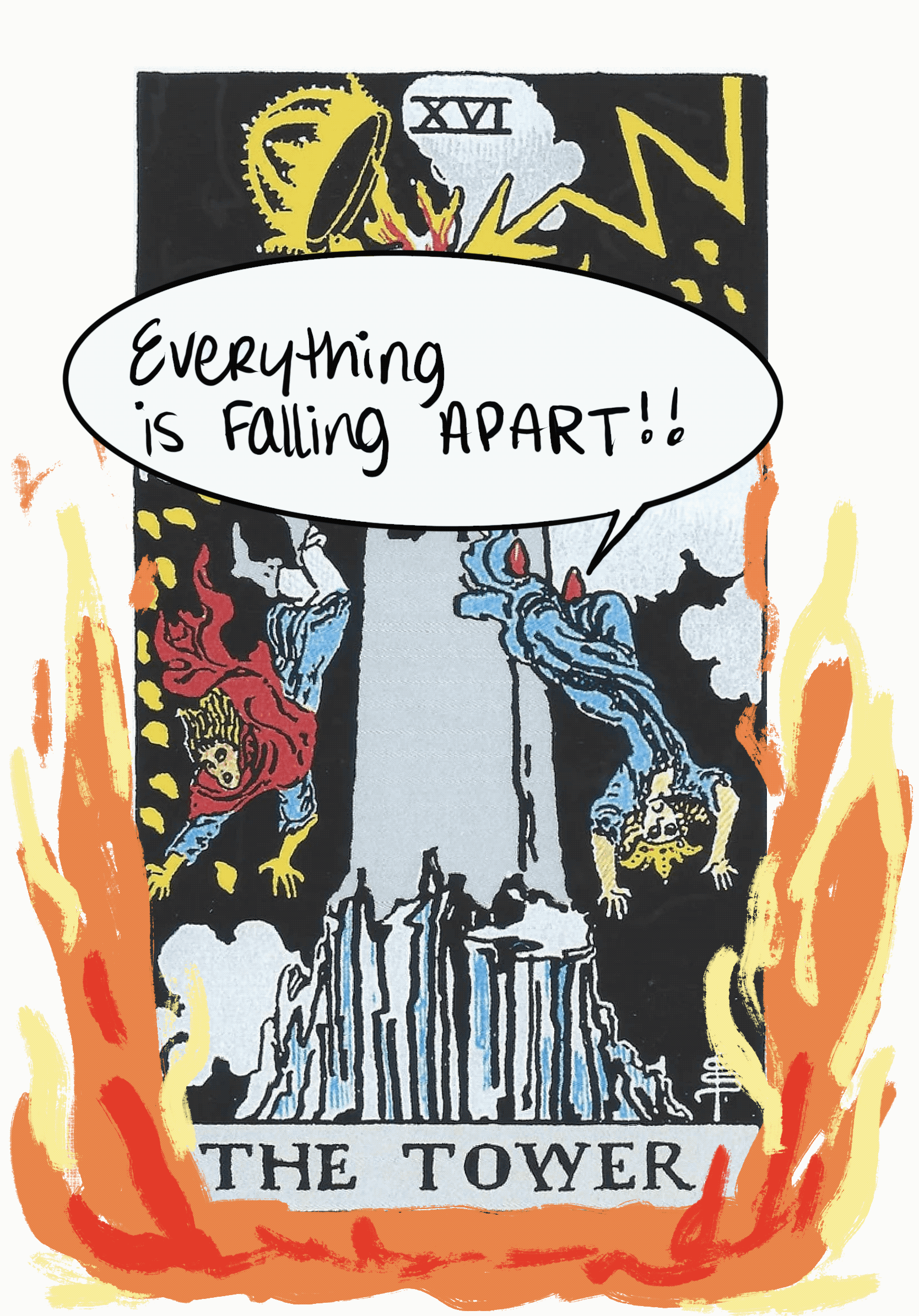 The tower tarot card gif