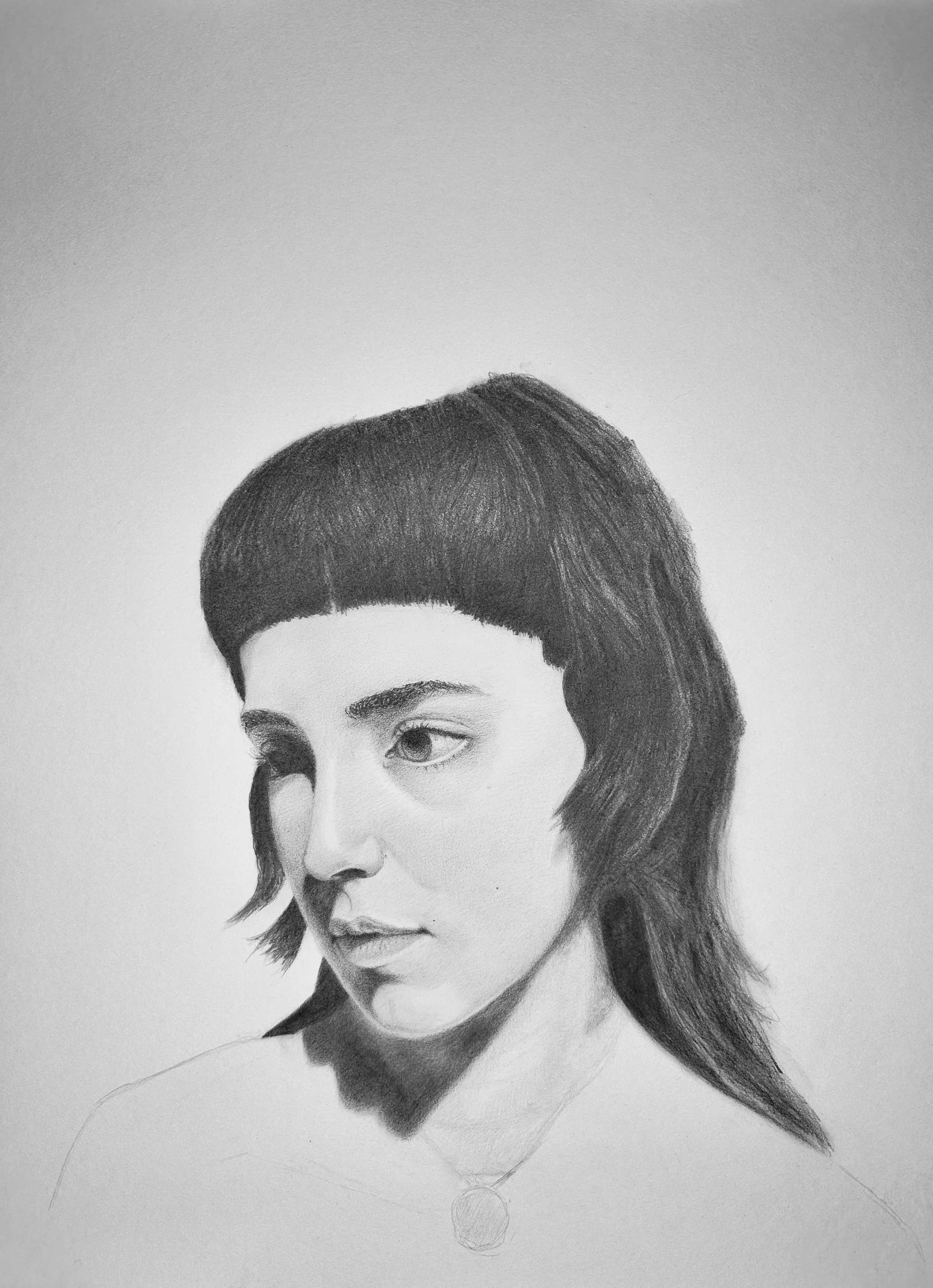 Lost Between The Stars And Foam (Study) | 18"x24 | Graphite on paper