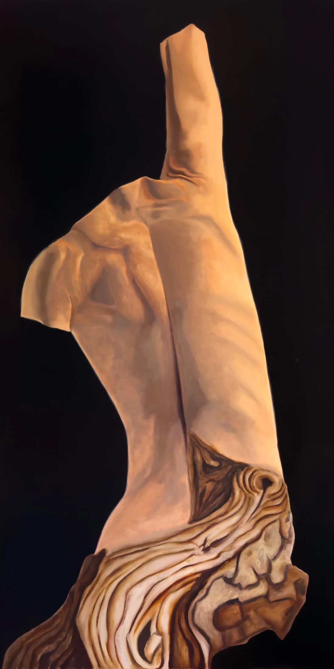 ~ The Heart Asks Return, Not Gold ~
oil on aluminum
48"x24"