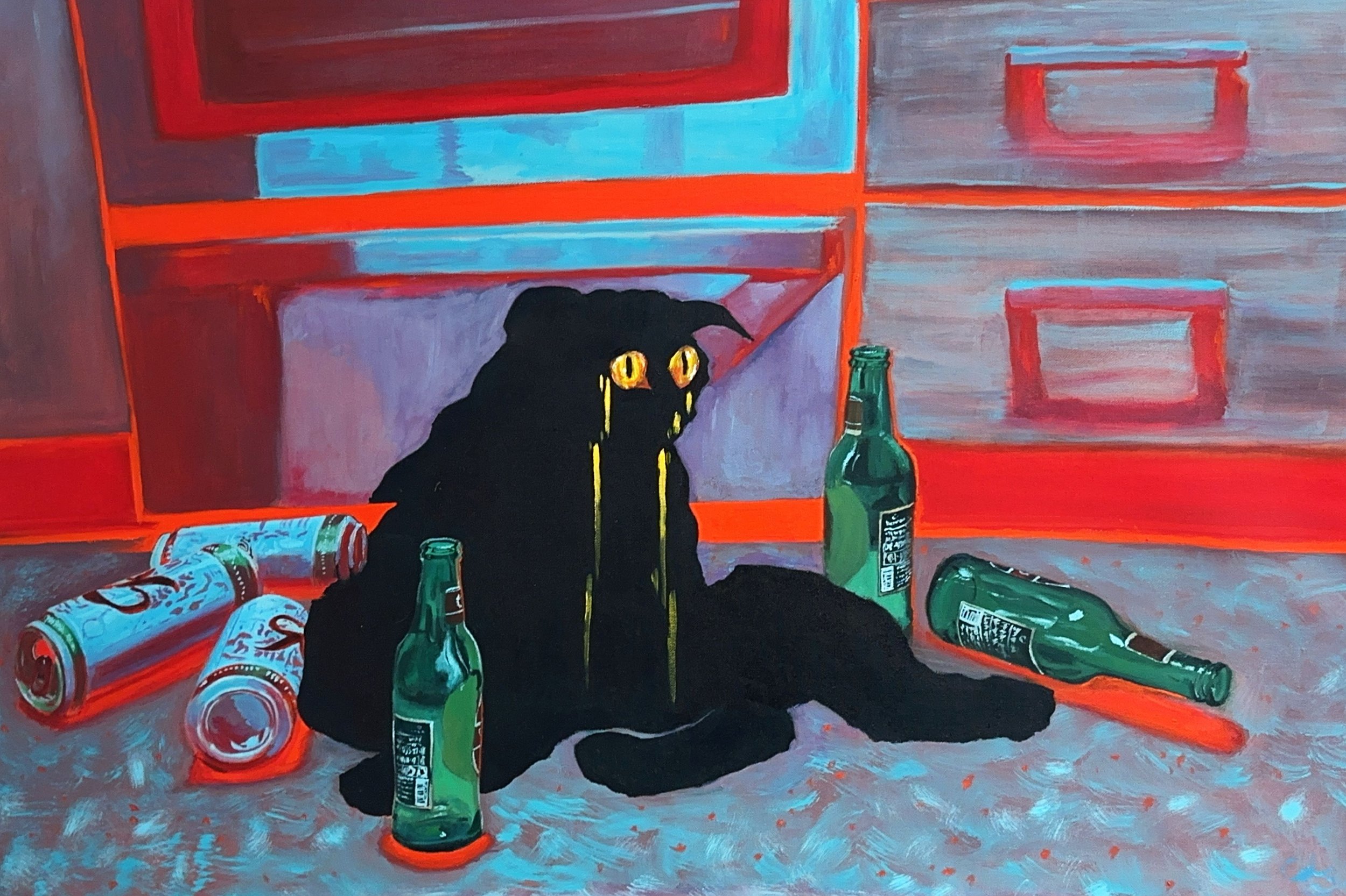 "Portrait of the Fool" - 2025, 36" x 24" Oil