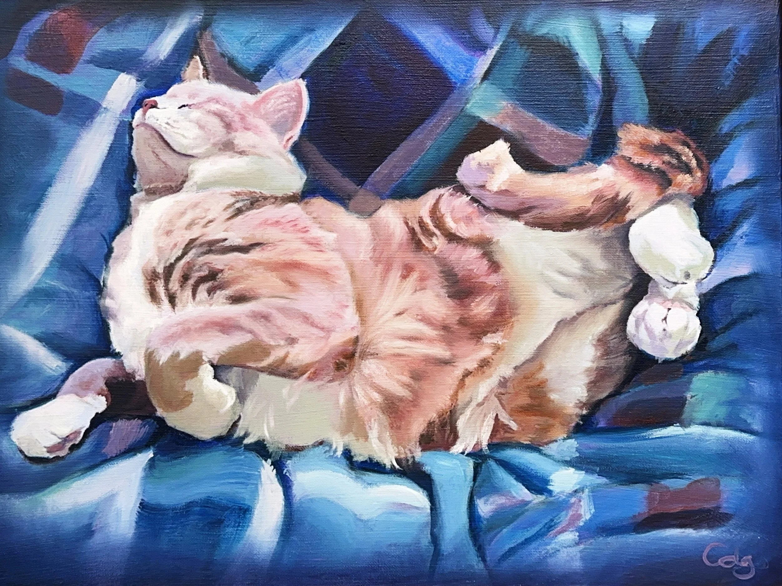 "Sleepytime Junction" - 2025, 20" x 16" Oil