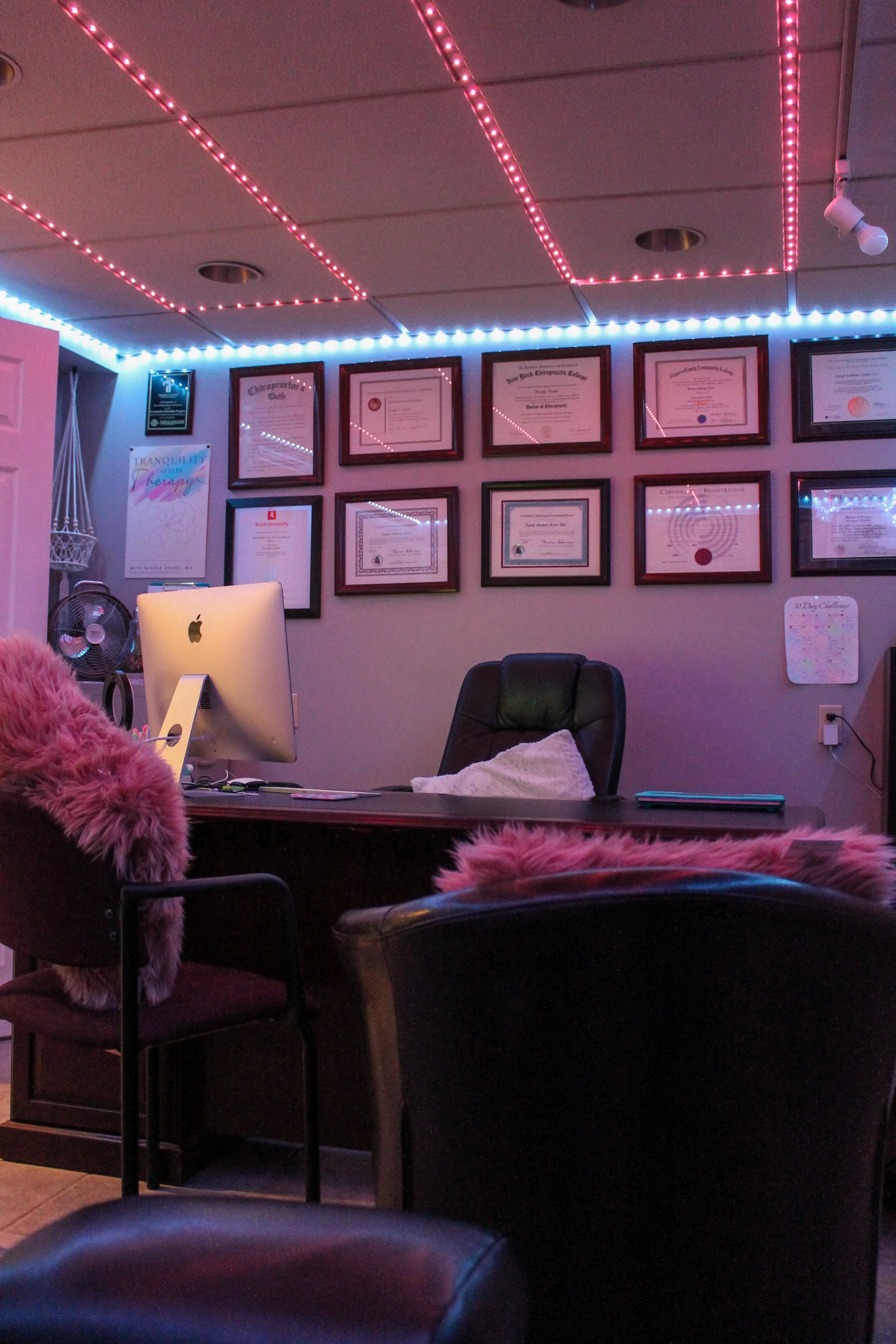 The tranquility Through Therapy office is a private, relaxing, and quiet space to unwind and focus on your treatment.