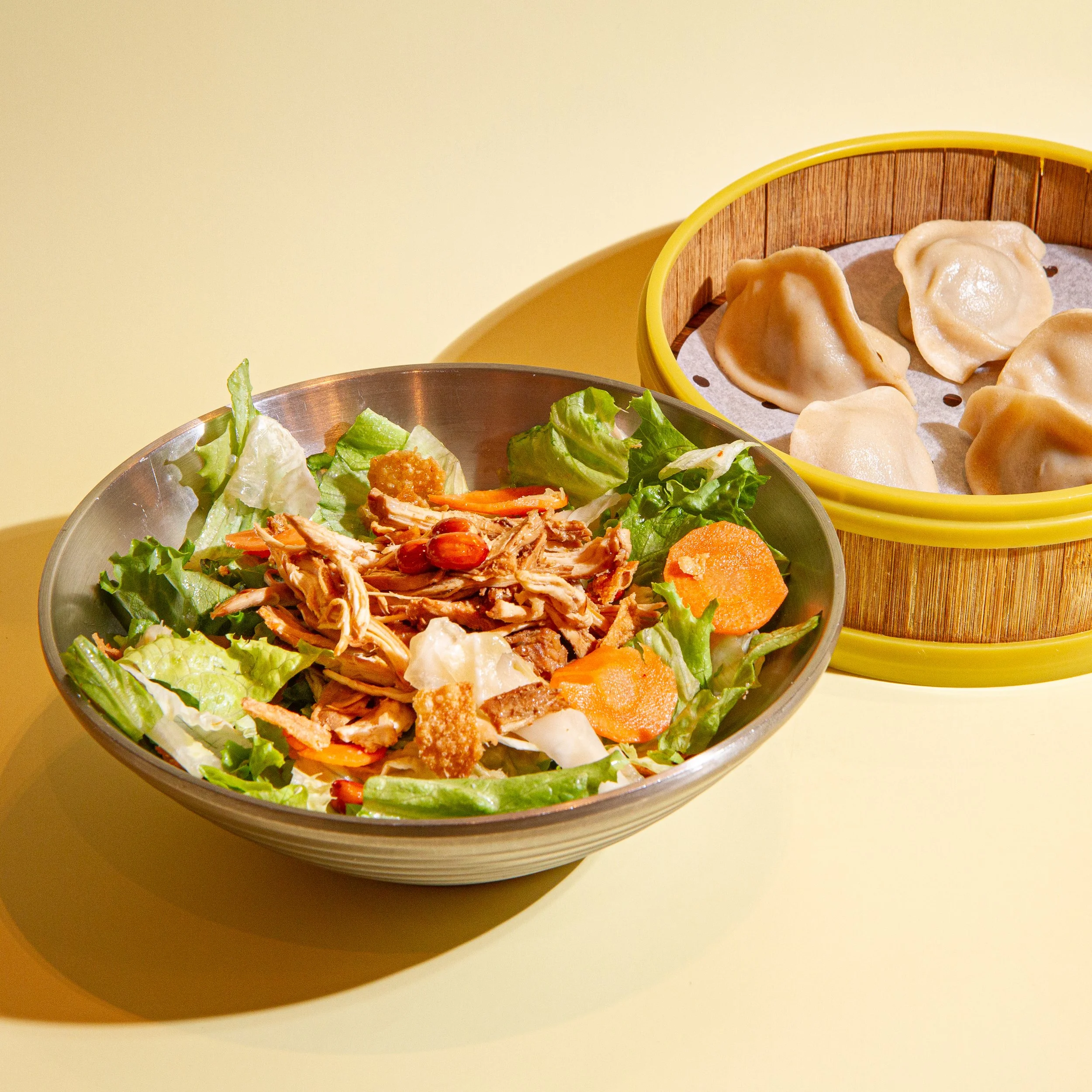 Salad + Steamed Dumplings