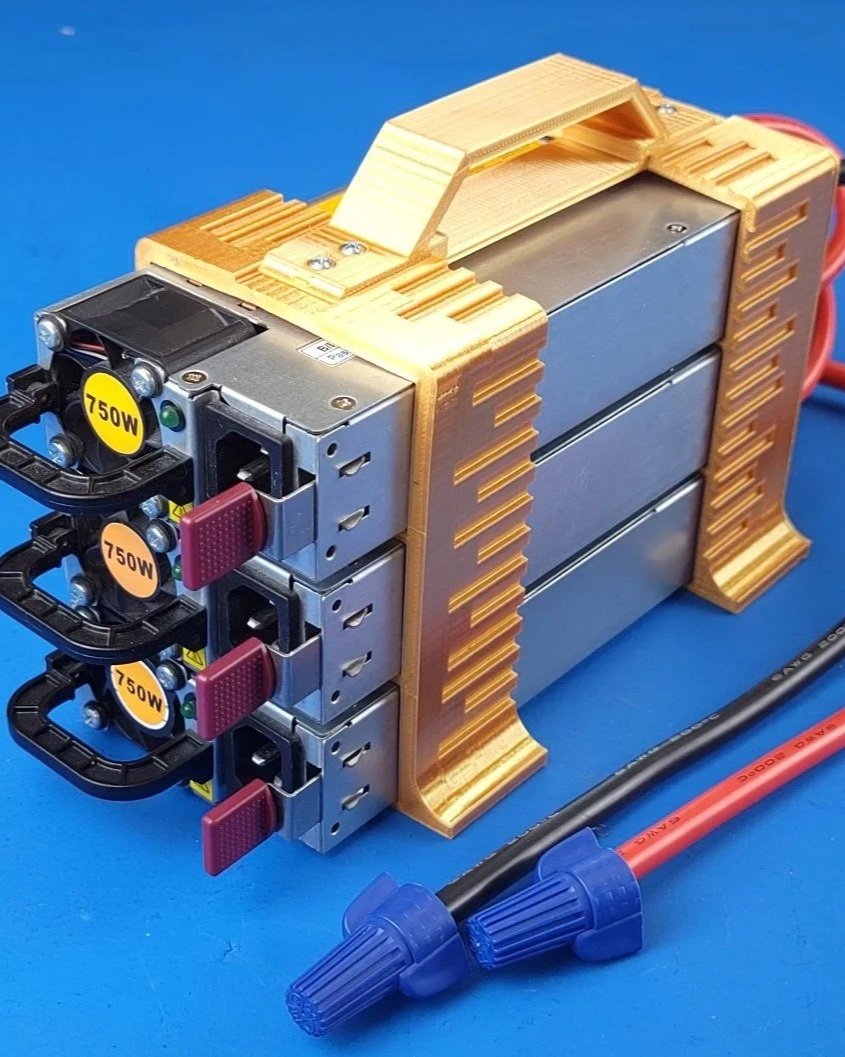 Downloadable 3D Print File - 36V, 2000 Watt, Server Power Supply Rack Fixture  - for personal use ONLY