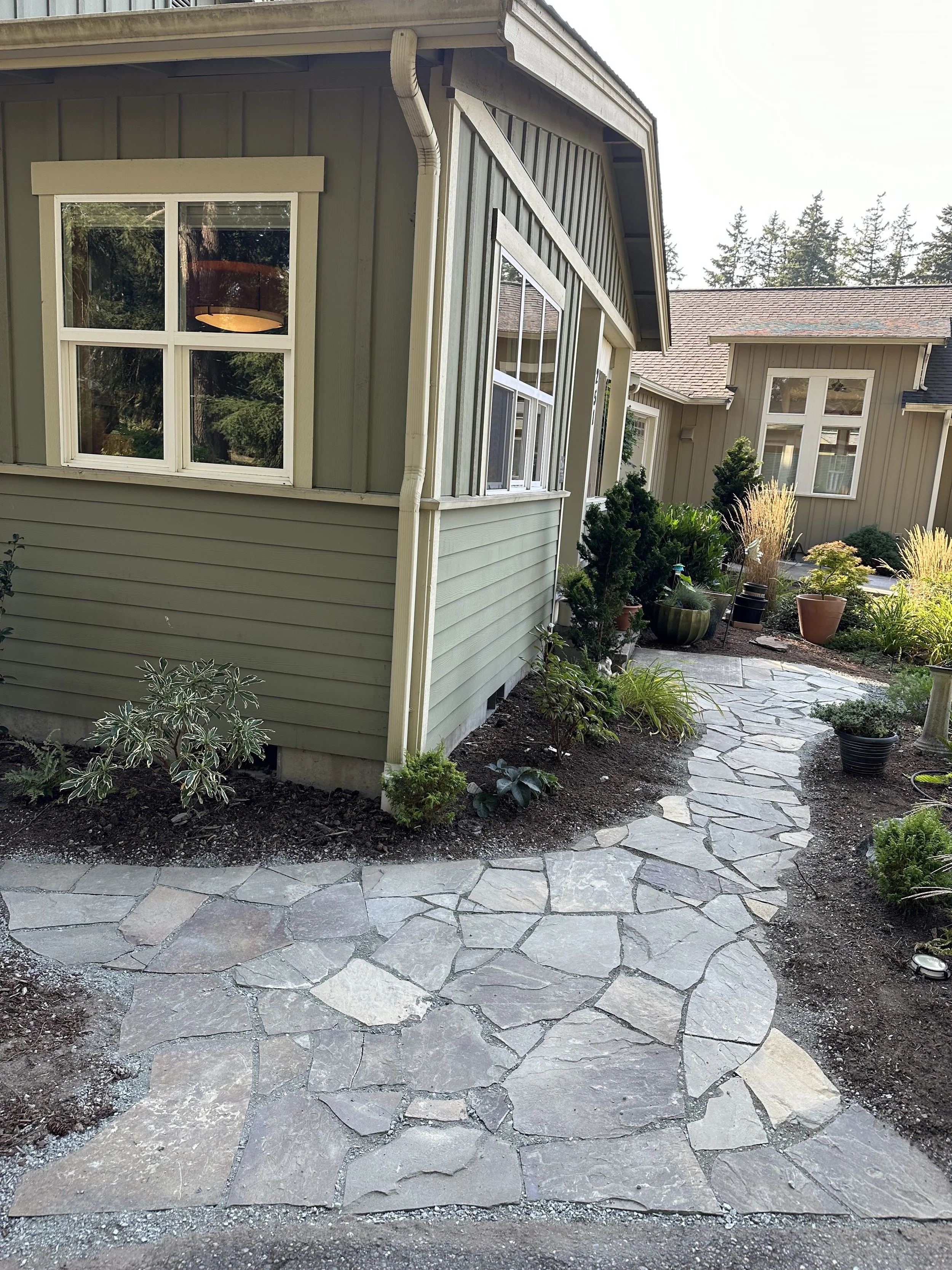 Natural paver pathway