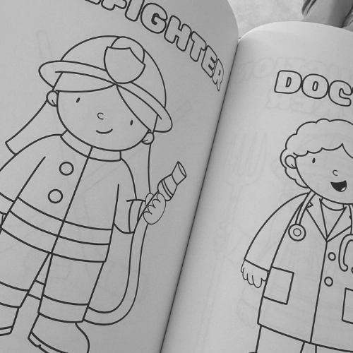 Inside of the book My First American Coloring Book