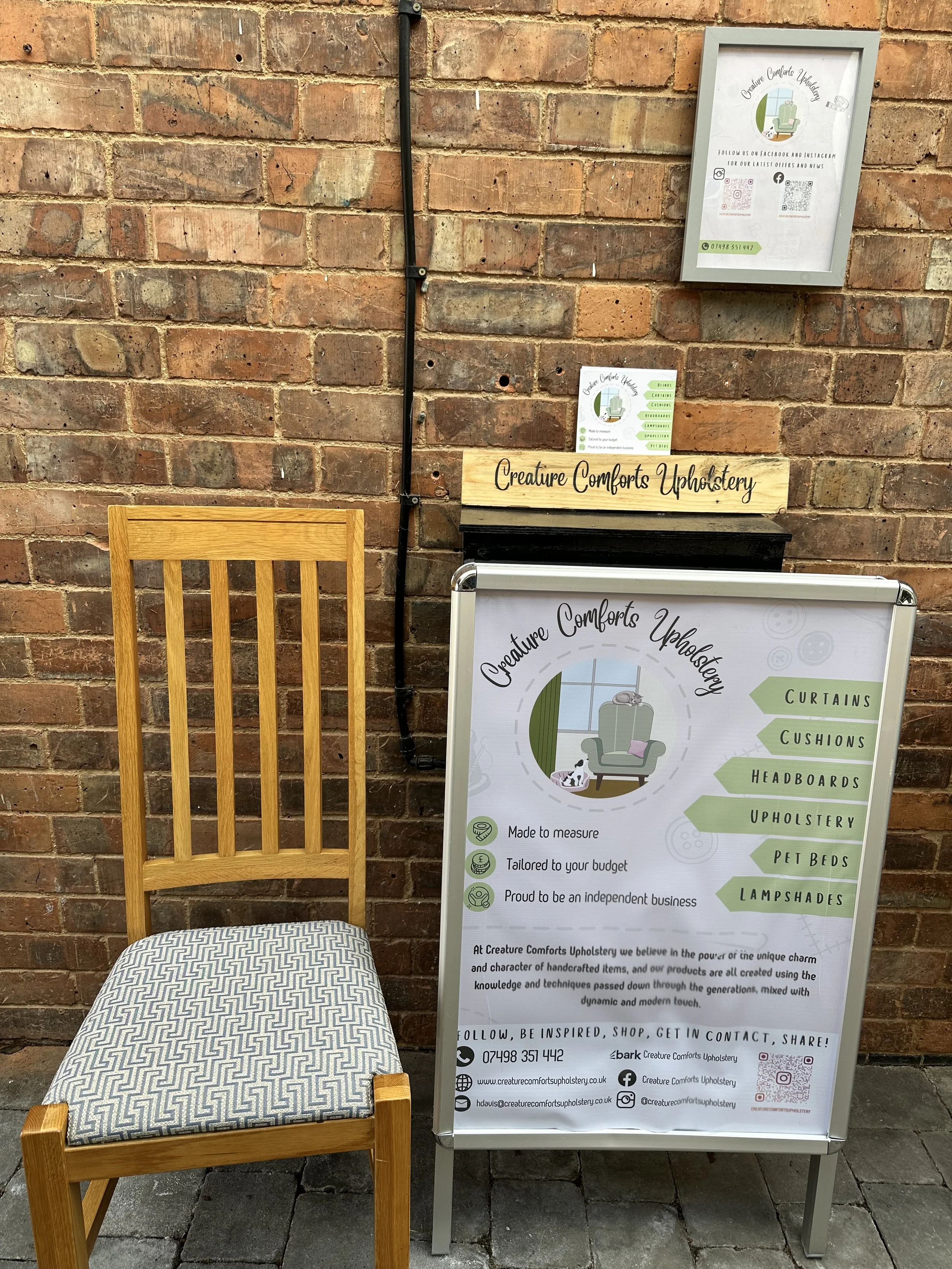 Custom upholstery, dinning chairs