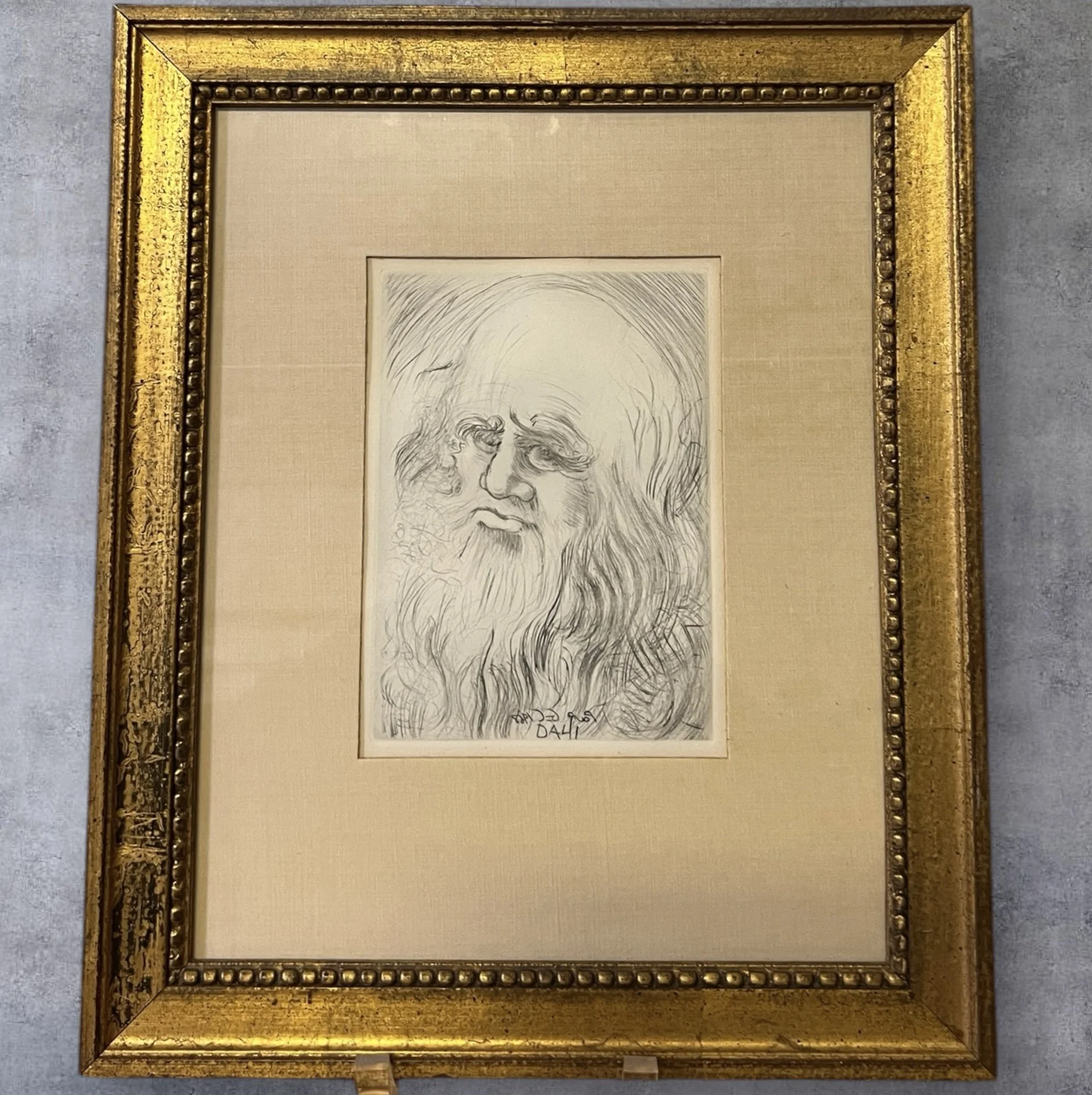 Leonardo da Vinci” Etching by Salvador Dalí – Immortals of Art Collection, Certified by Collector’s Guild Ltd.