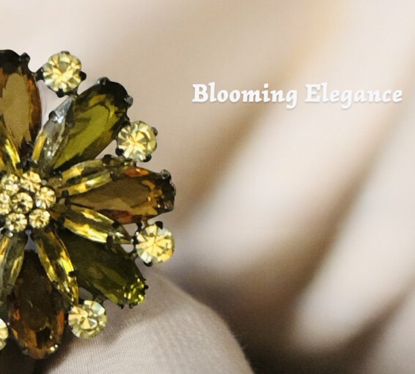 RARE Vintage Juliana Brooch - Stunning Earth Tone Floral Starburst Design