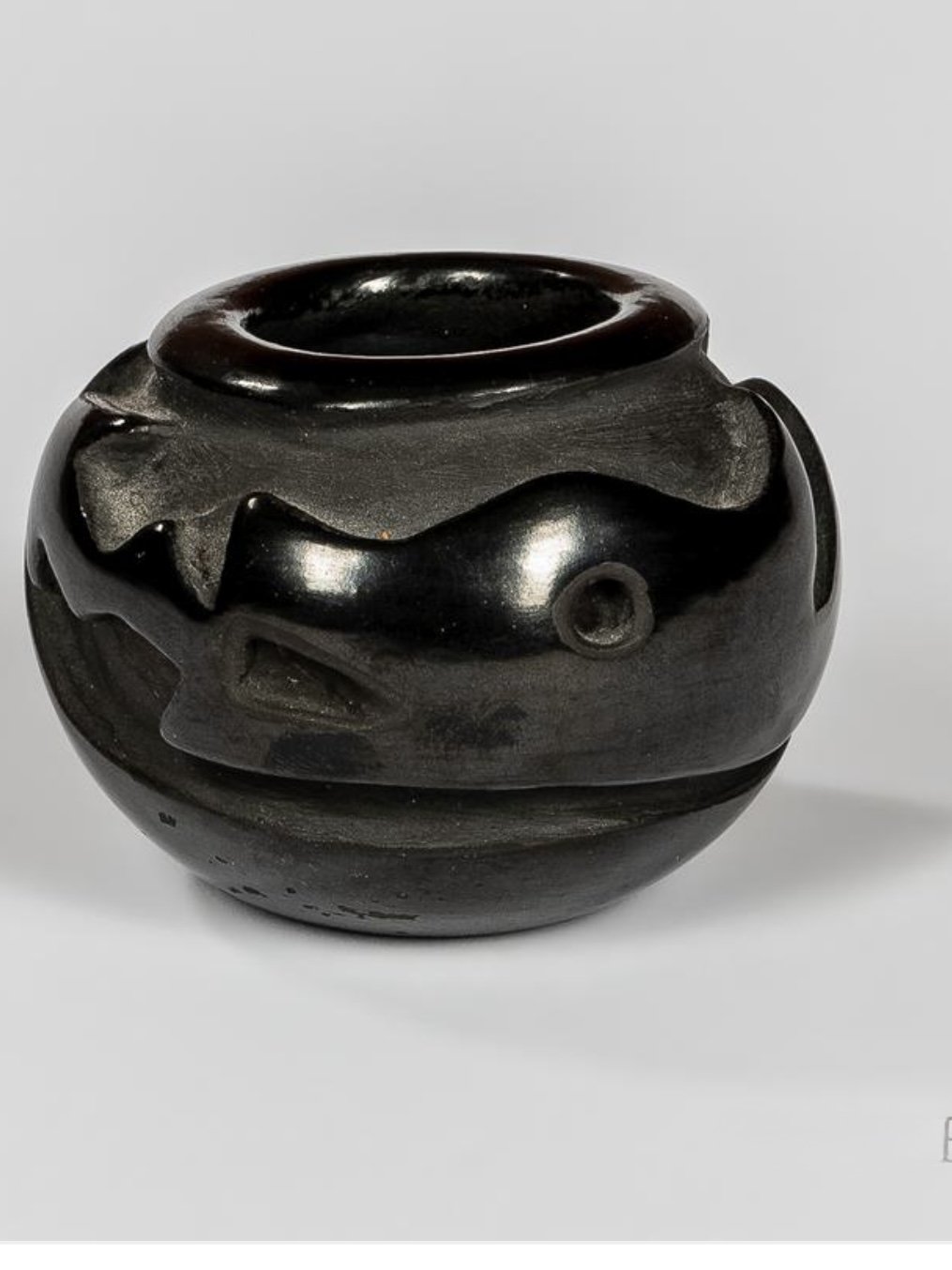 Kim Licheni Santa Clara Santa Clara Blackware Pottery Vessel