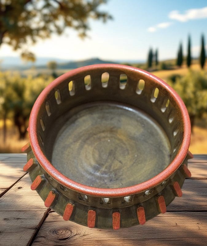 Mid-Century Italian Pierced Bowl by Alvino Bagni (Italy, c.1960)