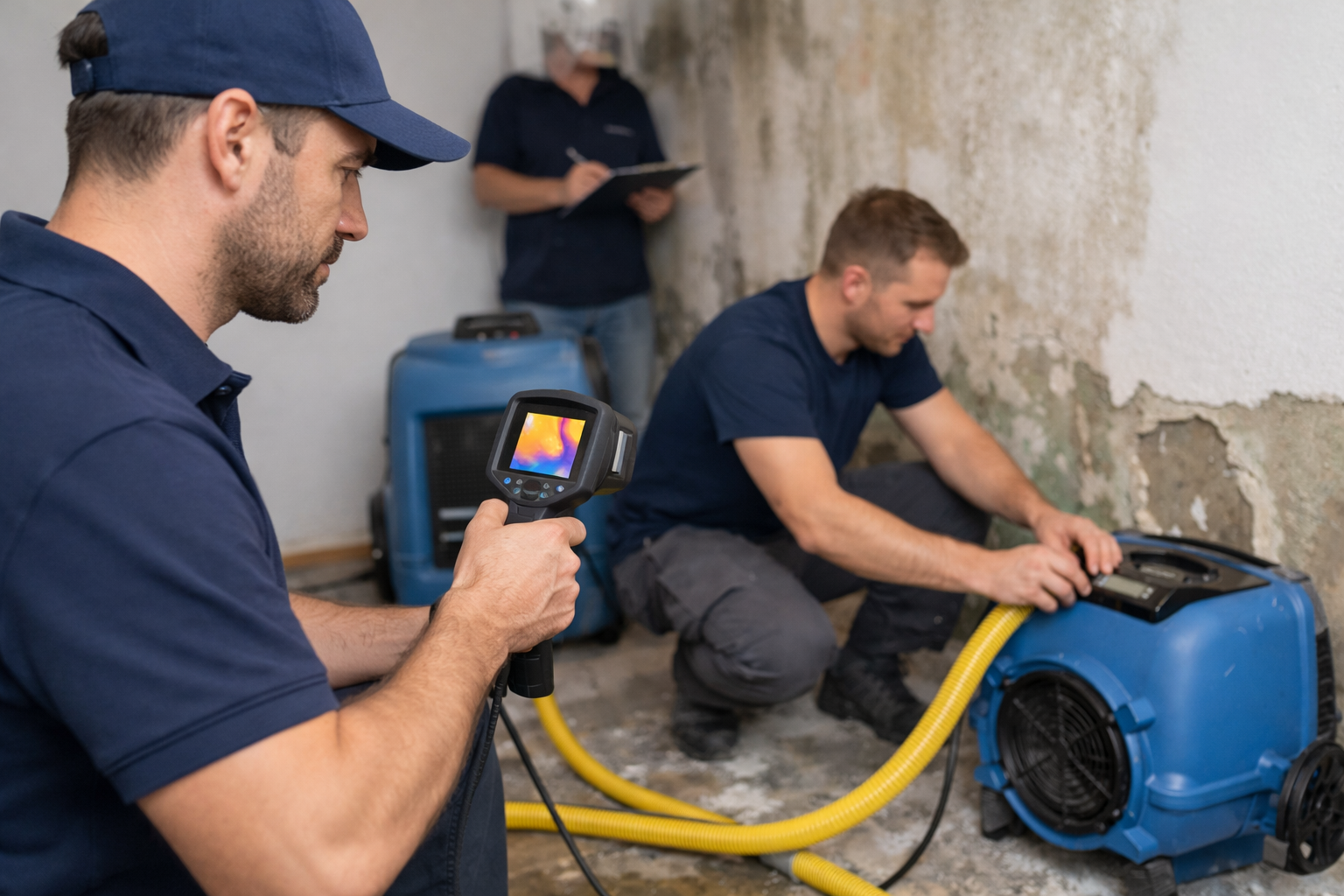 Fachbetrieb bei der Wasserschadenbeseitigung im Einsatz in Wiesbaden