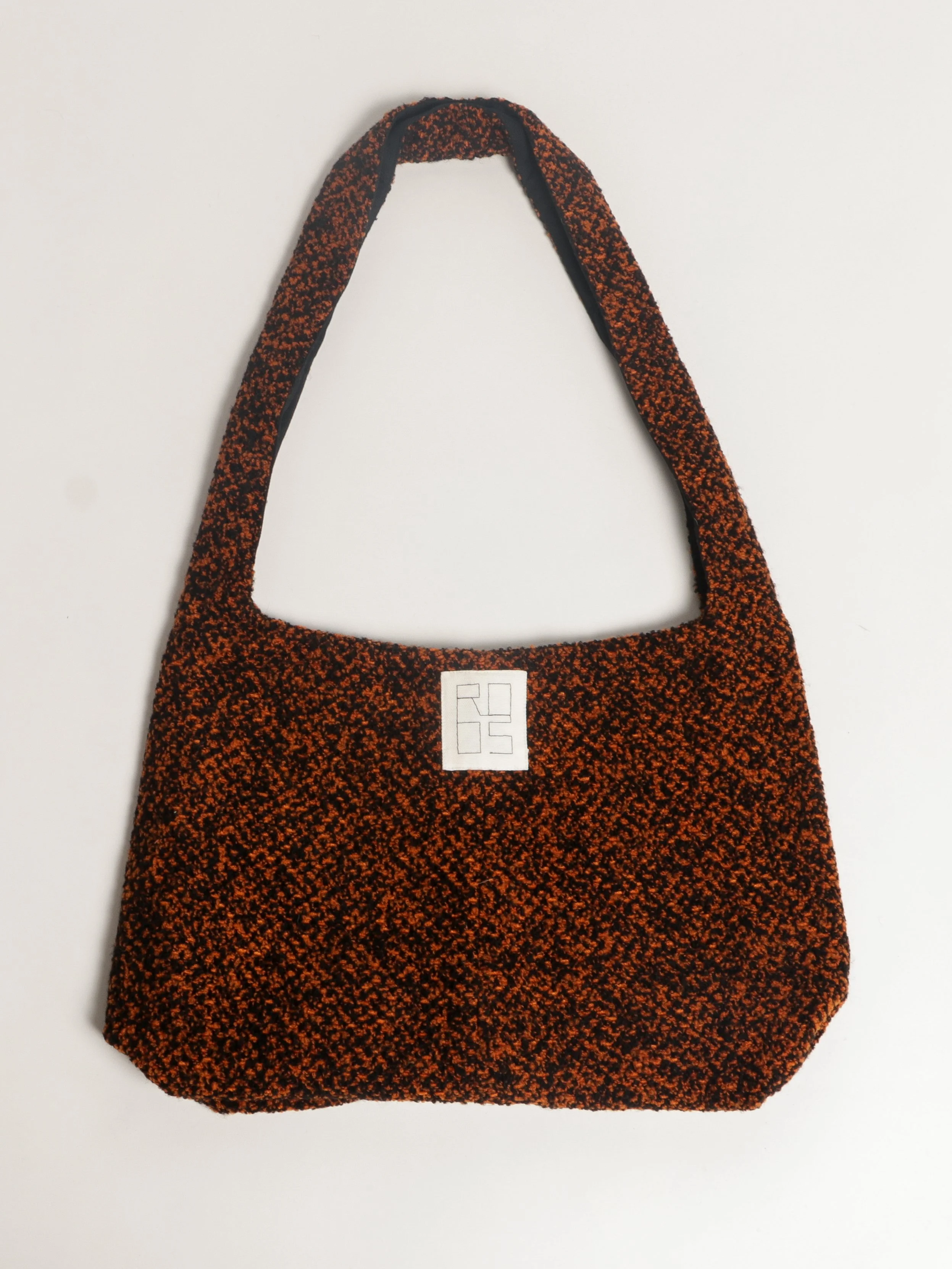 Crossbody Classic—Orange / Black Wool