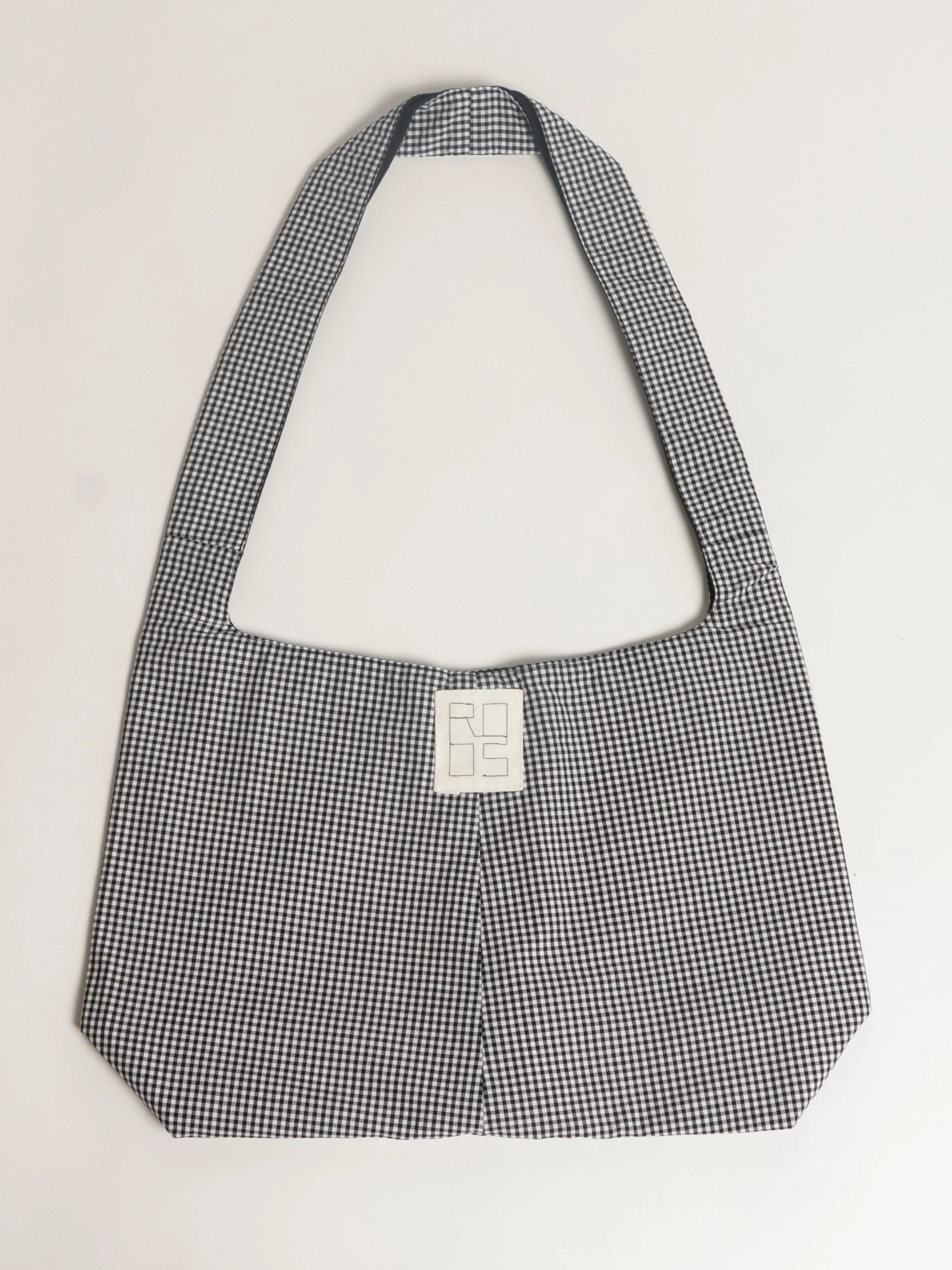 Crossbody Classic—Black / White Checkered