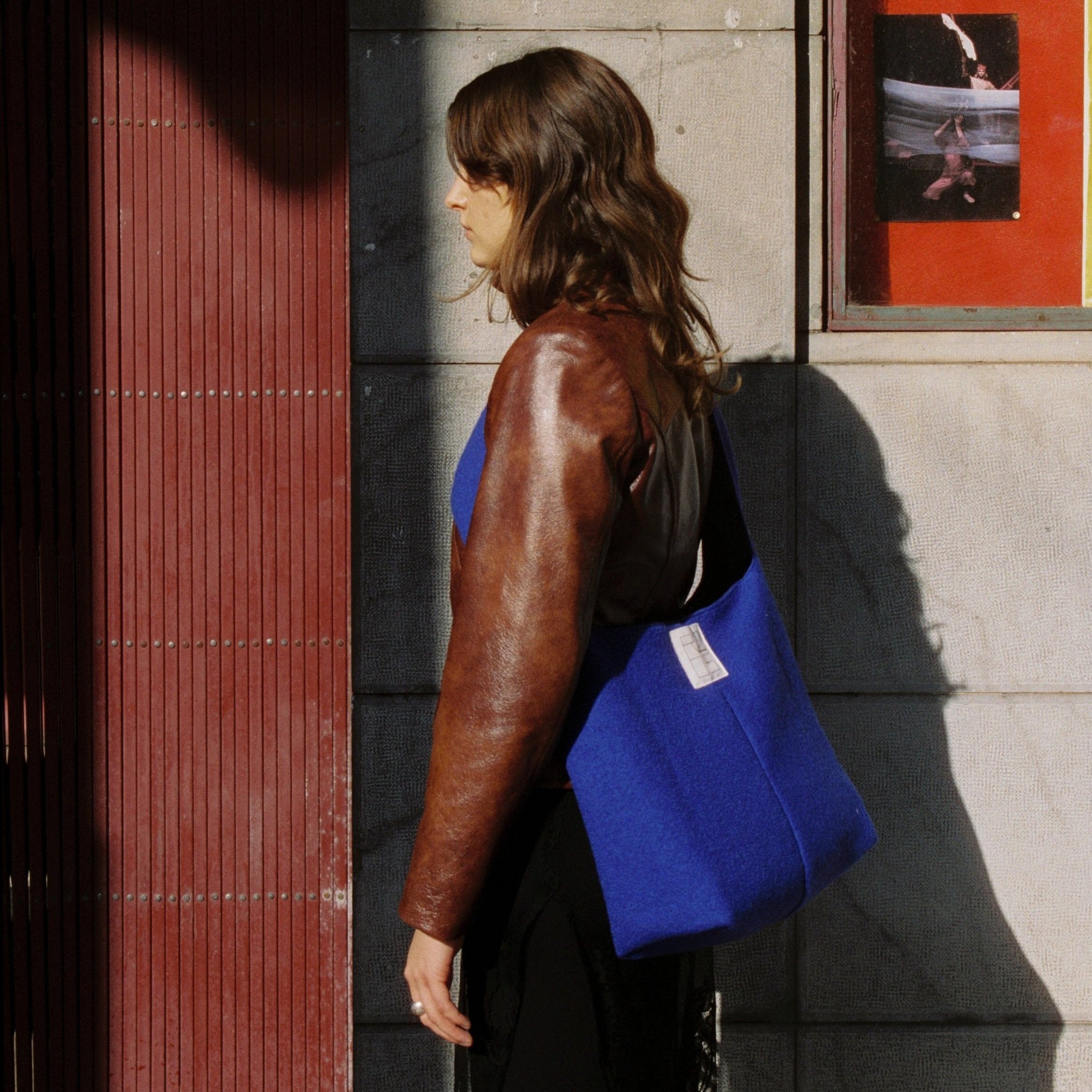 Crossbody Classic—Blue Wool