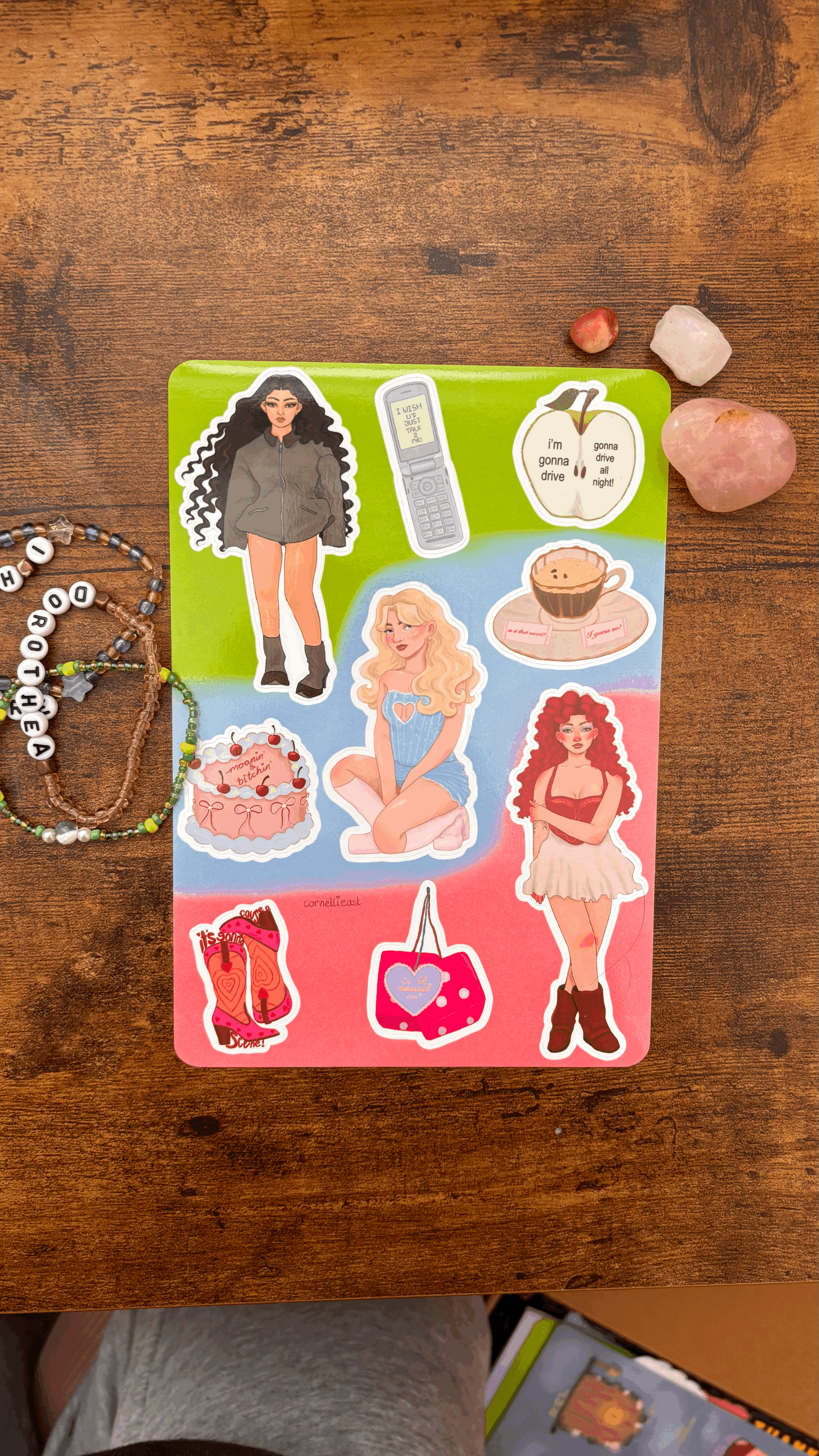 powerpop girls sticker sheet