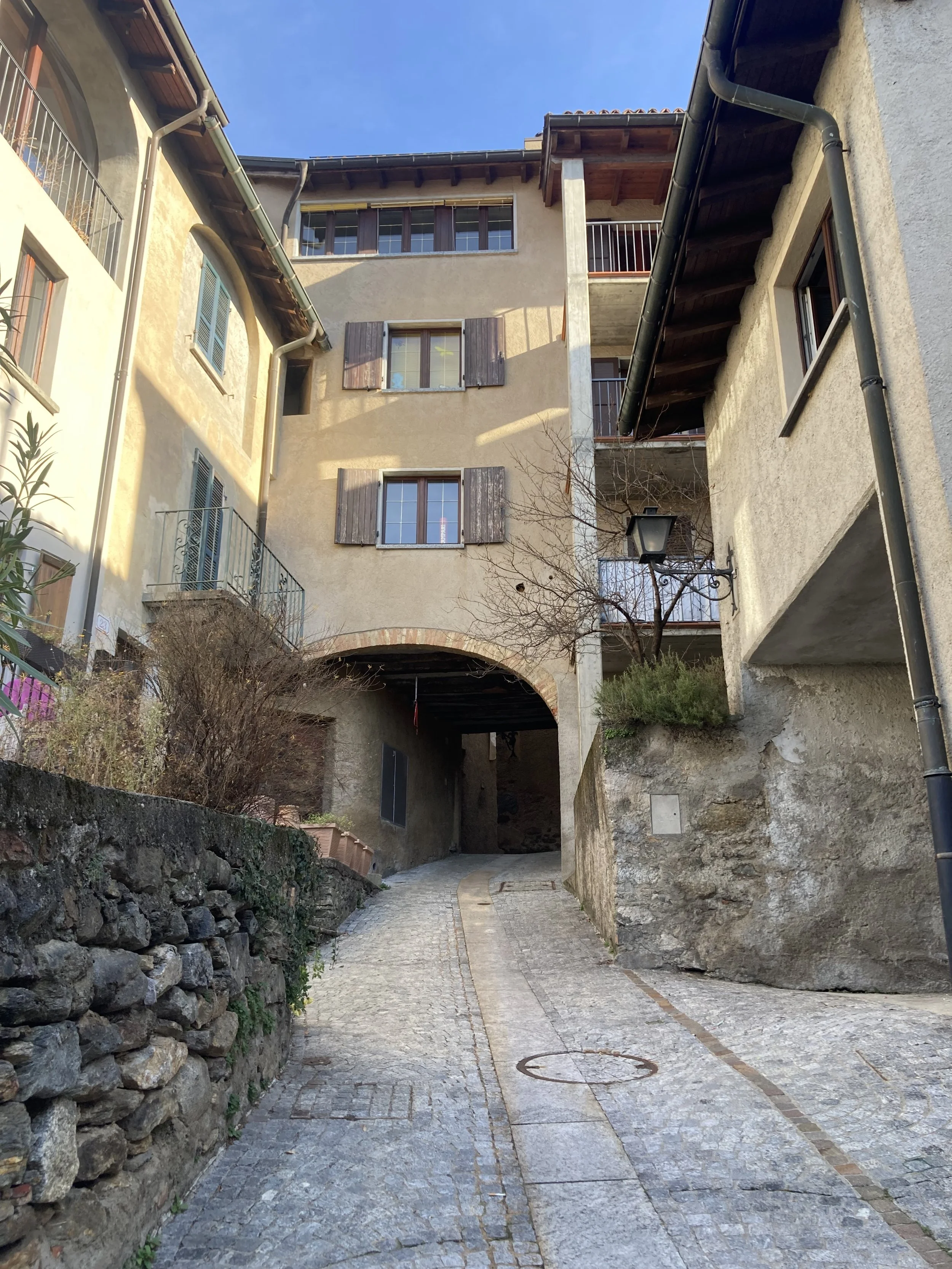 Various images of the old part of Comano