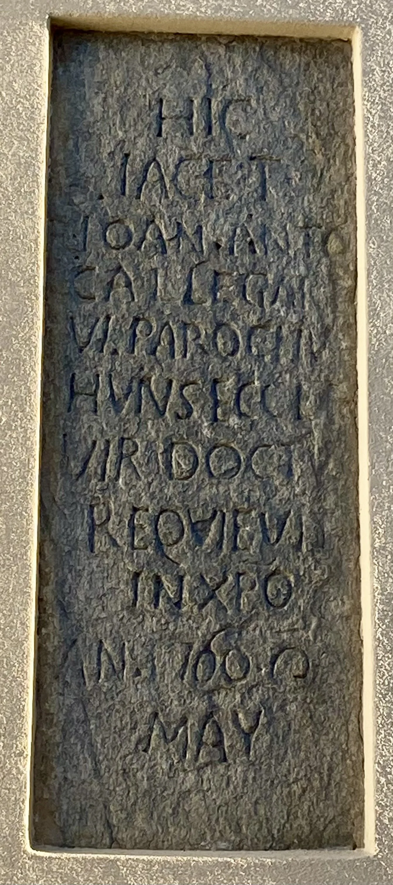 This inscription was embedded in the wall next to Church of Porza.