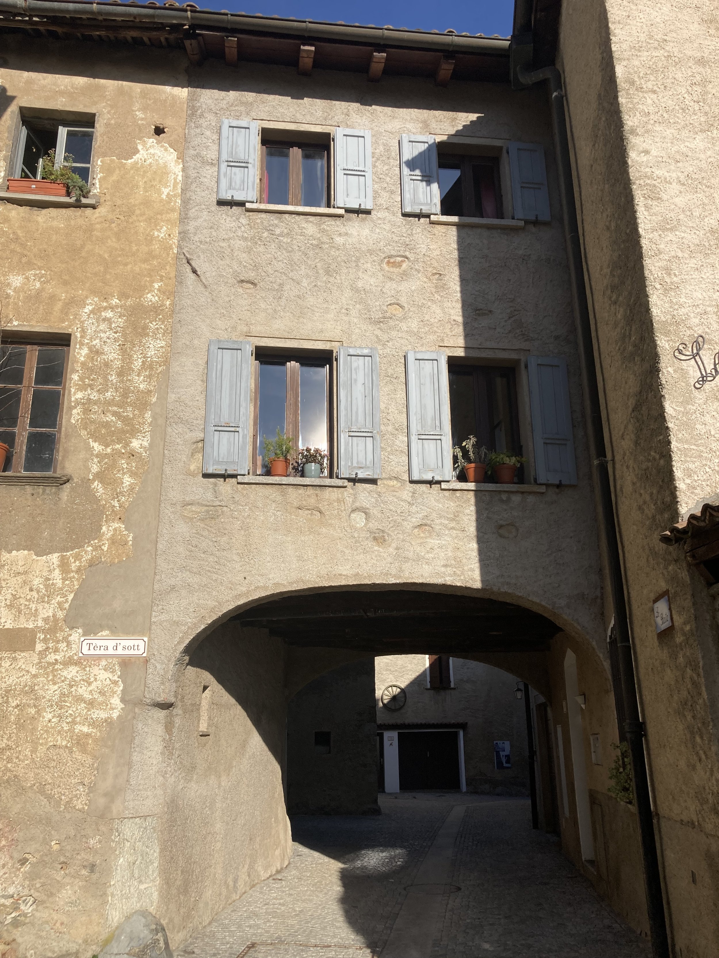 Various images of the old part of Comano