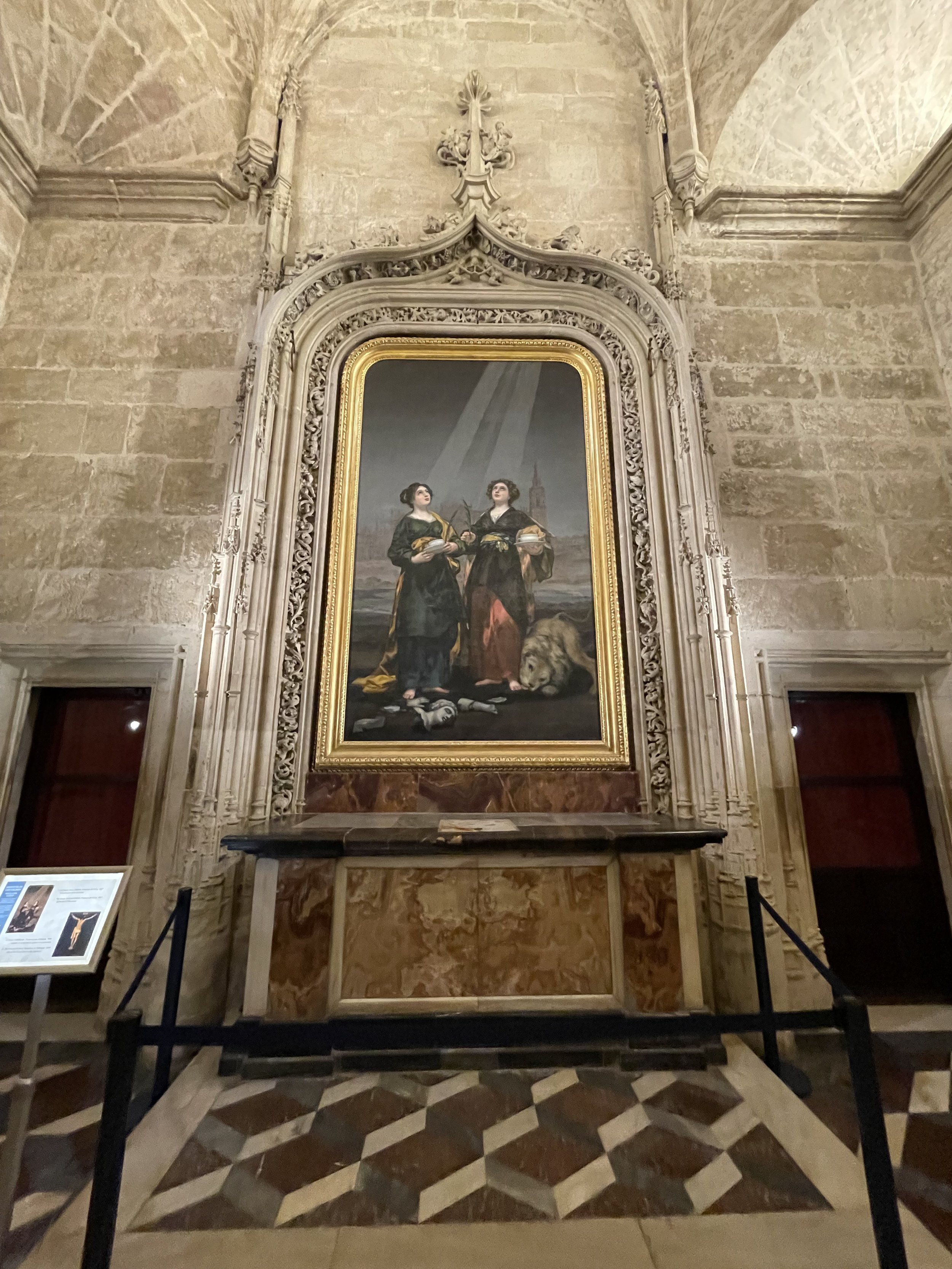 Cathedral of Seville - painted by Goya in 1666.  Title:  Santa Just a and Santa Rufina