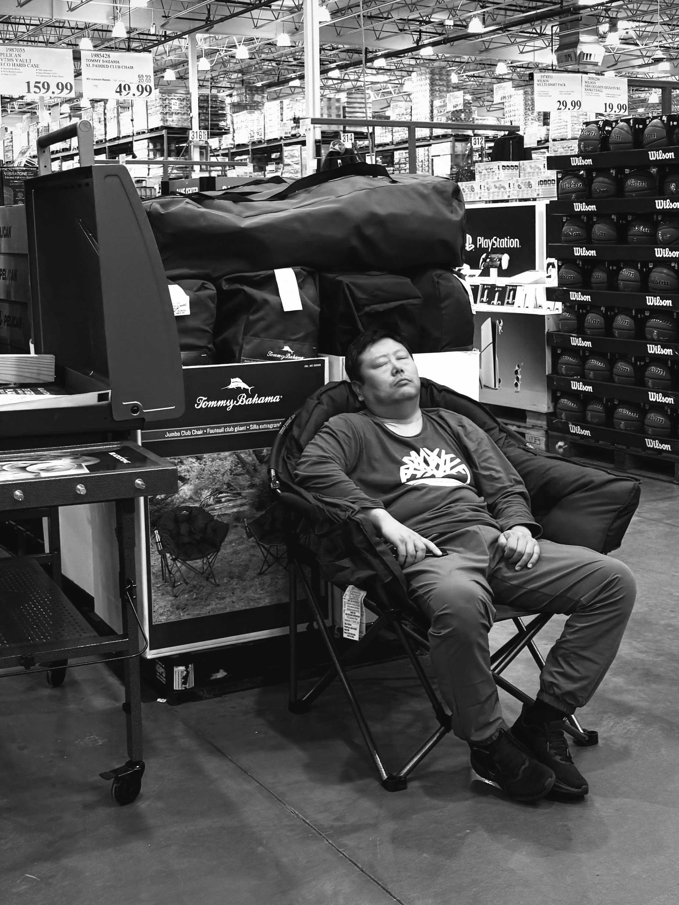 Napping at Costco