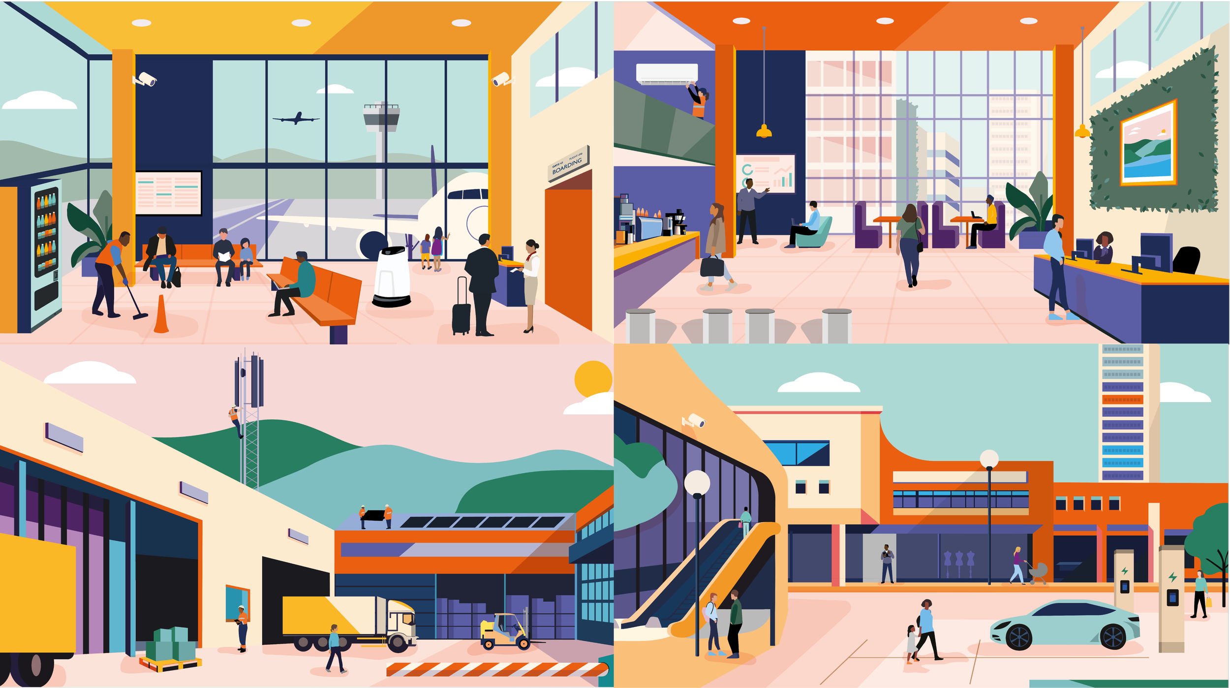 Mitie's new illustration style