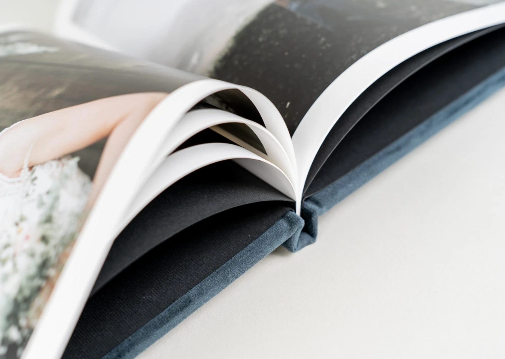 Wedding photo album pages with timeless design
