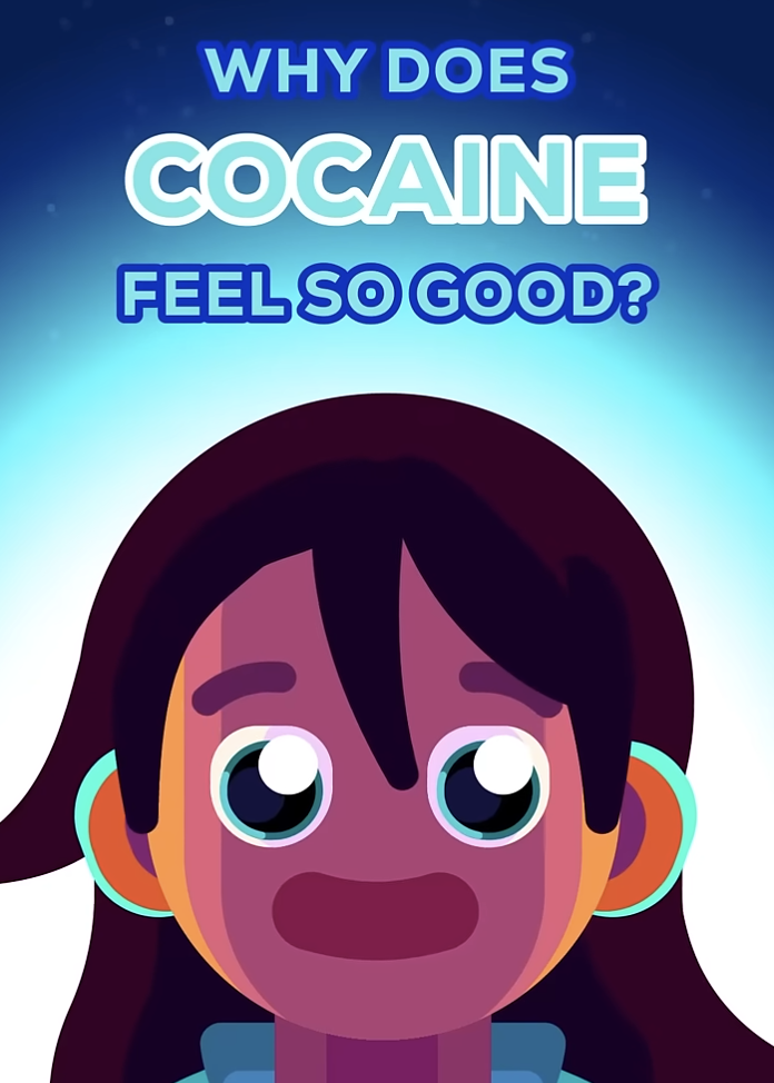kurzgesagt youtube thumbnail about cocaine, a youtube short written by Lucas Kreuzer