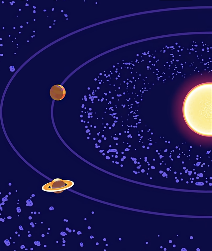 kurzgesagt youtube thumbnail about how Jupiter shaped our solar system , a youtube short written by Lucas Kreuzer
