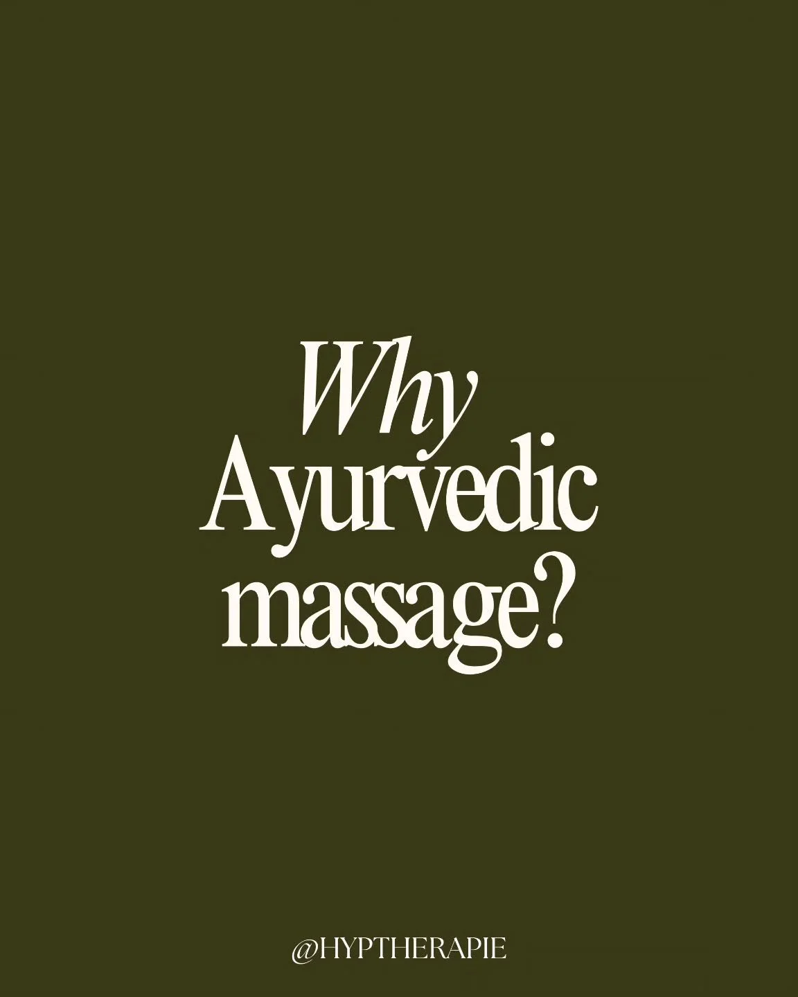 🌿 Why choose Ayurvedic massage? 🌿

Massage in Ayurveda is more than easing tension - it's a ritual of whole body healing. 

Rooted in ancient wisdom, Ayurvedic massage nurtures mind, body, and soul through warm herbal oils and intentional touch, re