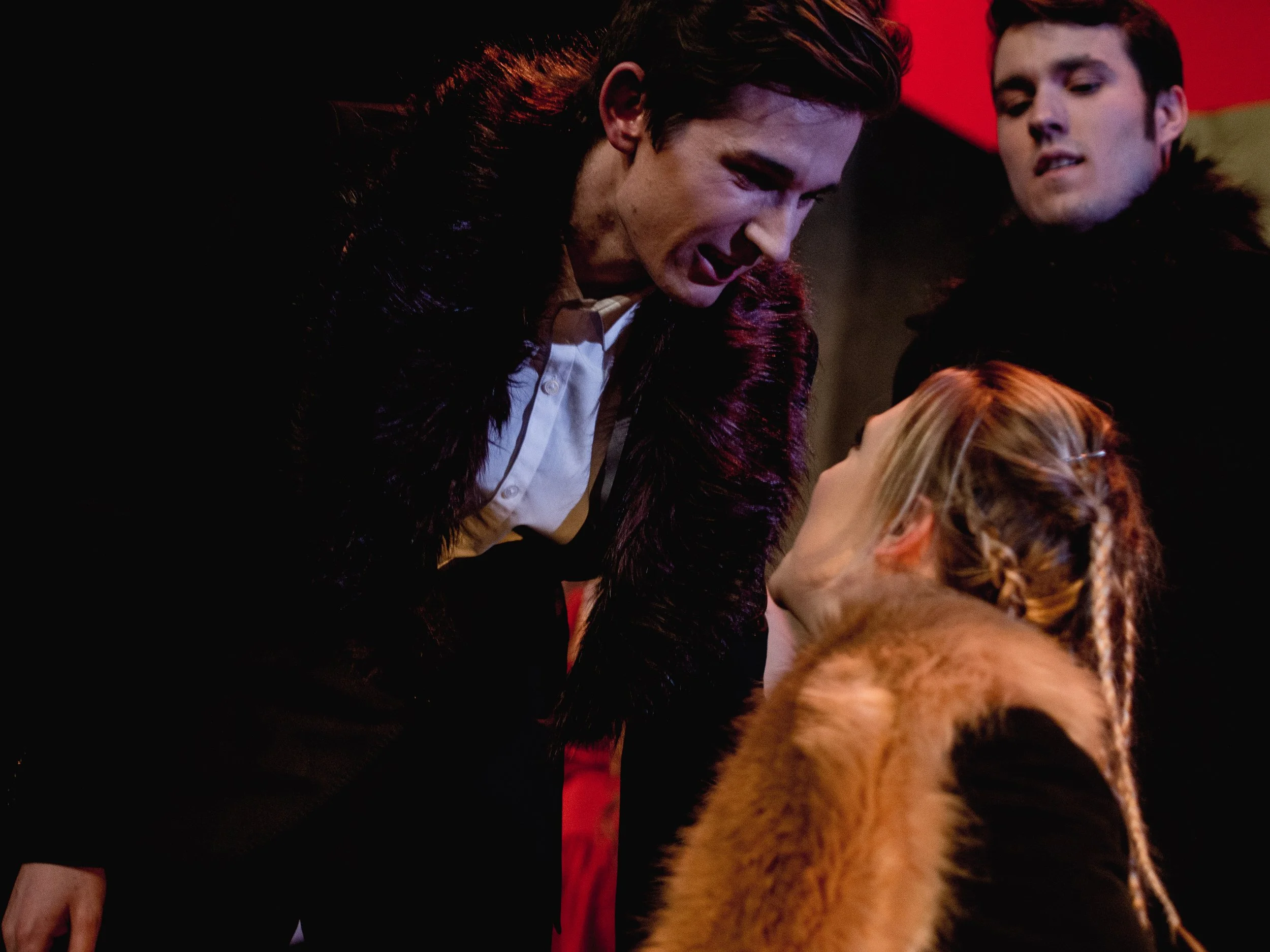 Joseph Stephenson, Finlay Stroud and Georgie Murphy in Edward II, © Izzy Romilly