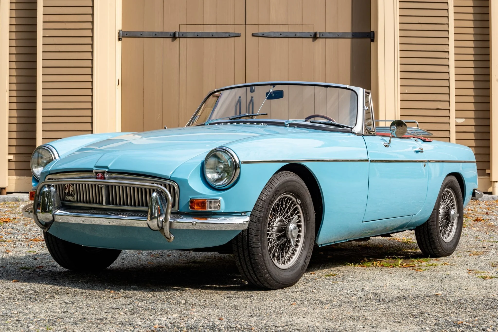 MG MGB baby blue classic car