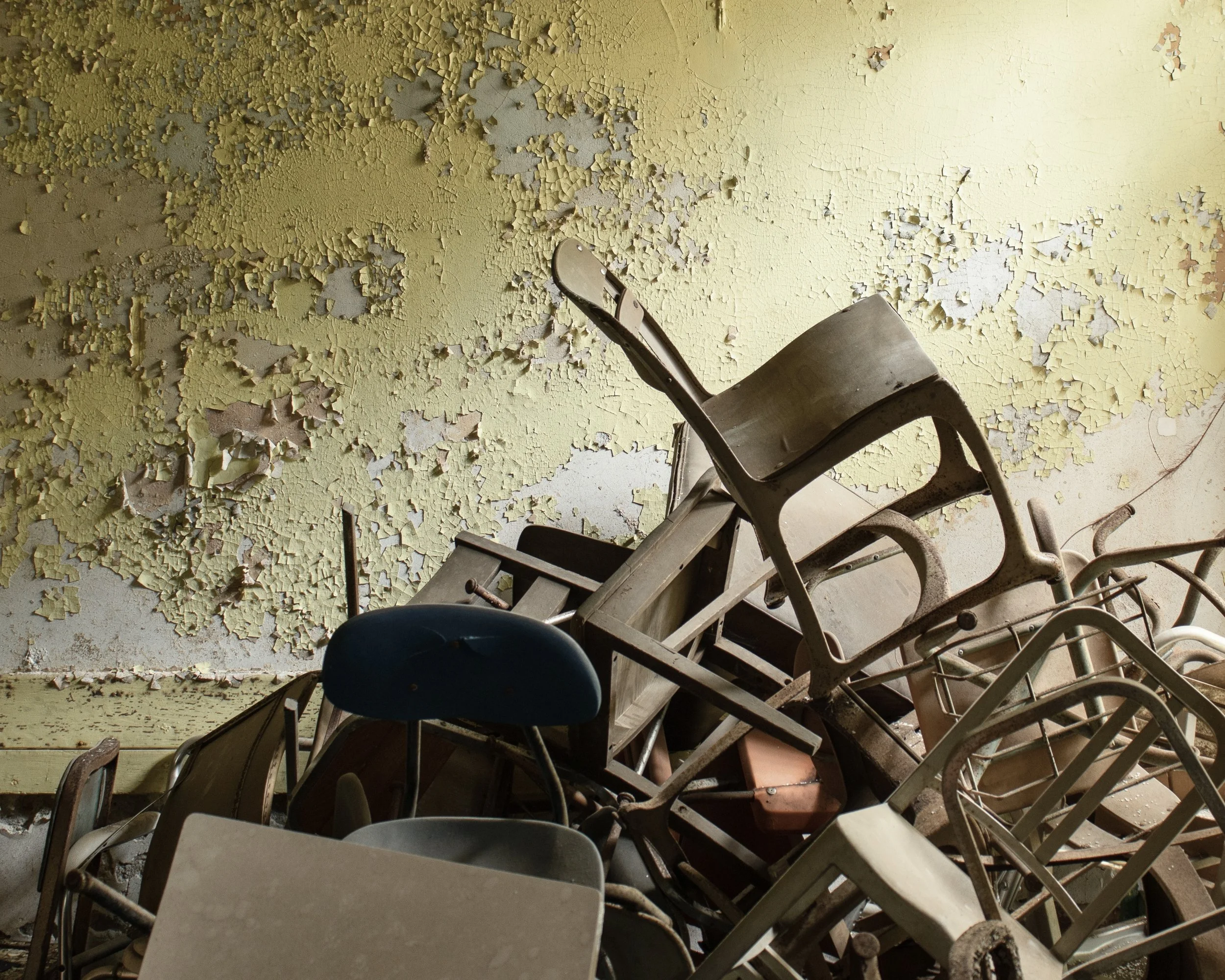 Chairs & Desk Pile, Fernald State School, Waltham, MA