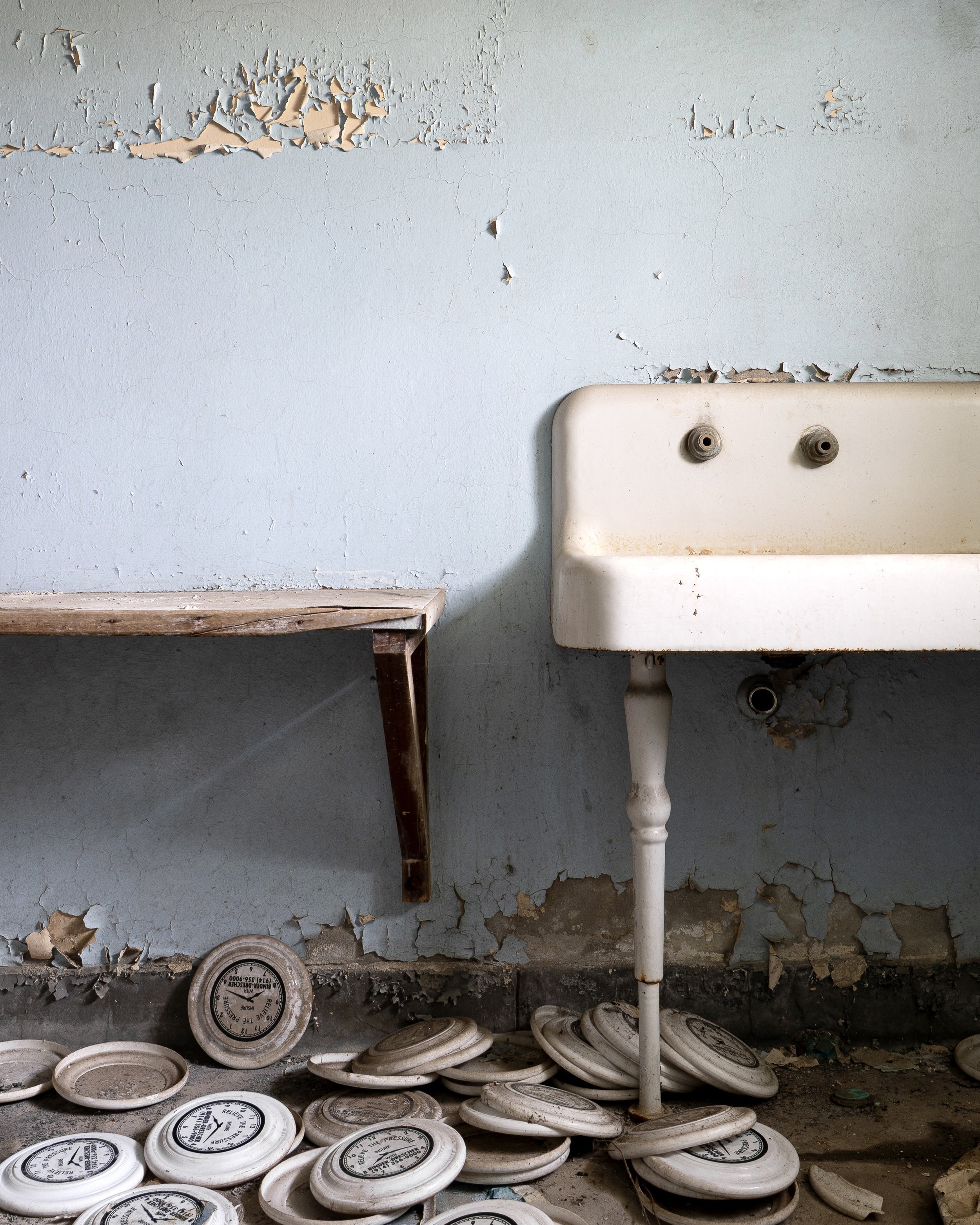Sink and Frisbees, Letchworth Village Developmental Center, Haverstraw NY