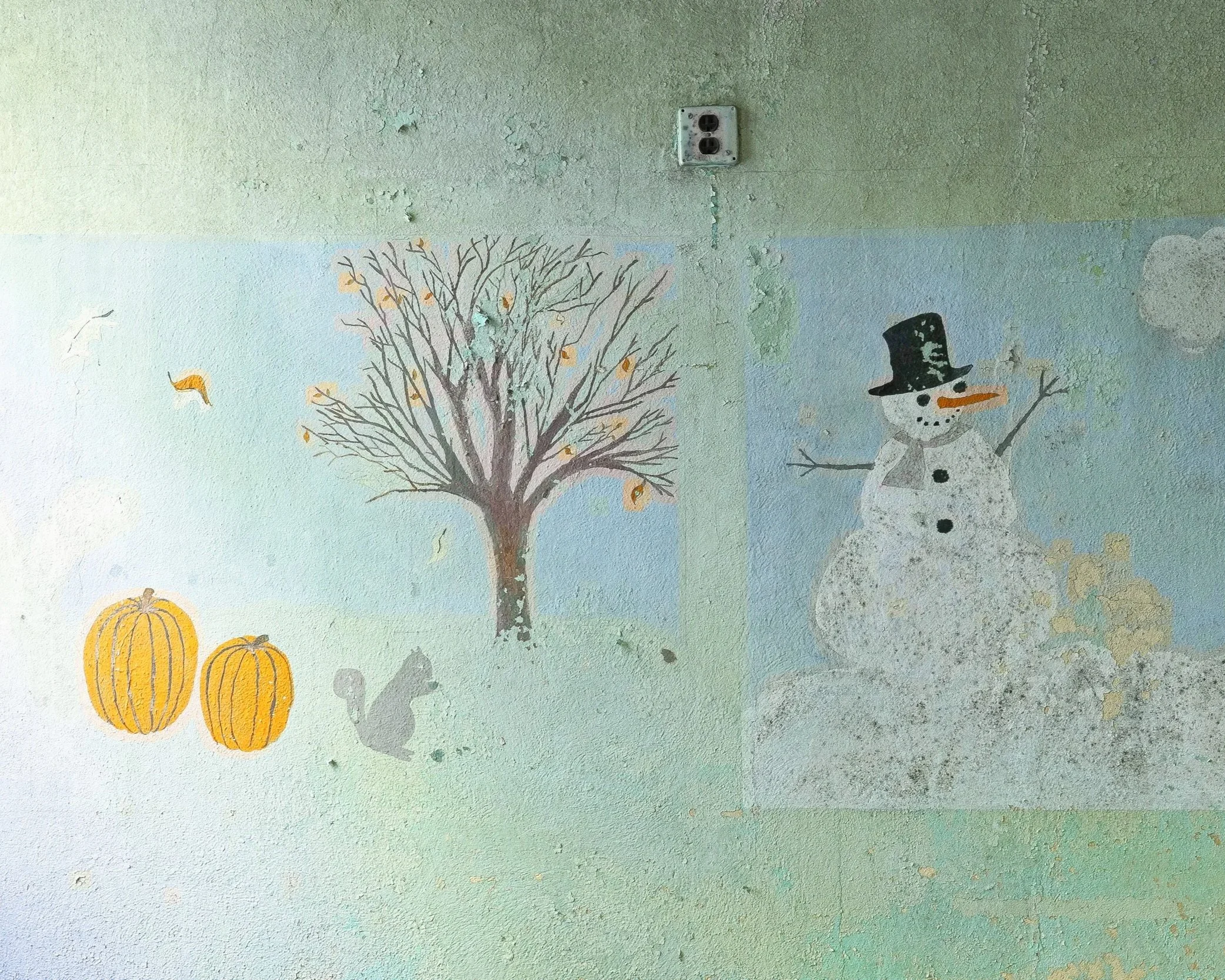 Snowman Mural, State Hospital, NY