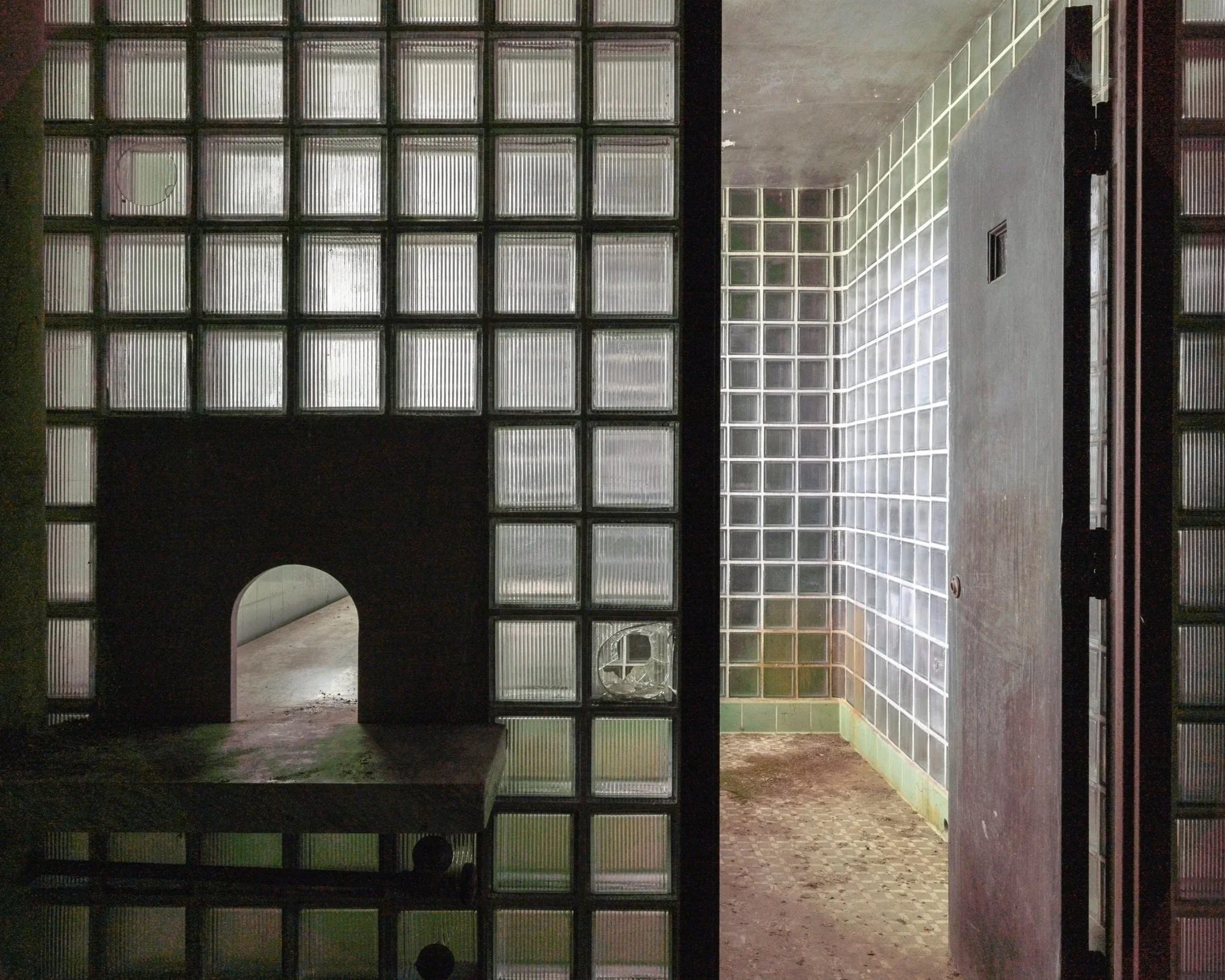 Basement Glass Block Room, Elms Colony