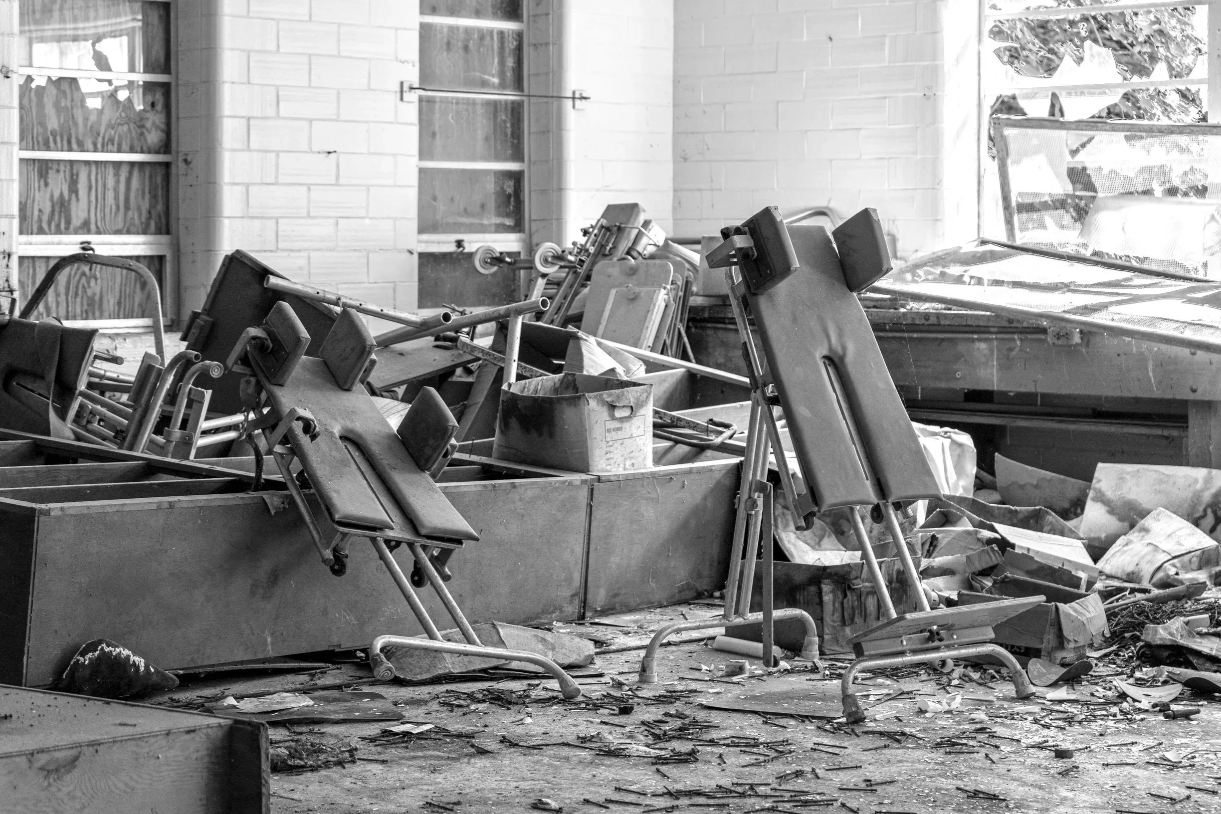 Standing Wheelchairs. Mansfield State Training School & Hospital, Mansfield CT