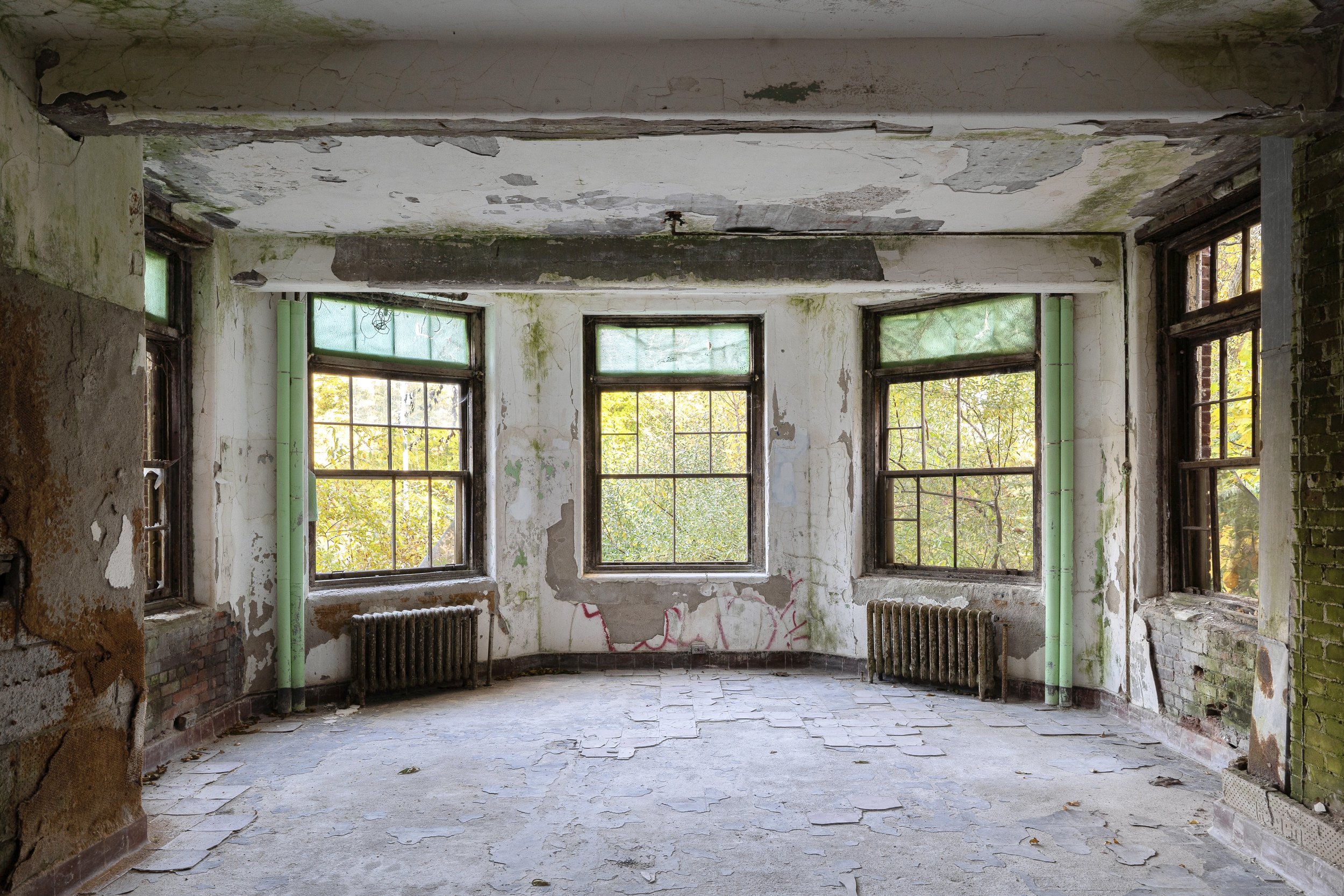 Dayroom Windows. Norwich State Hospital, Norwich CT