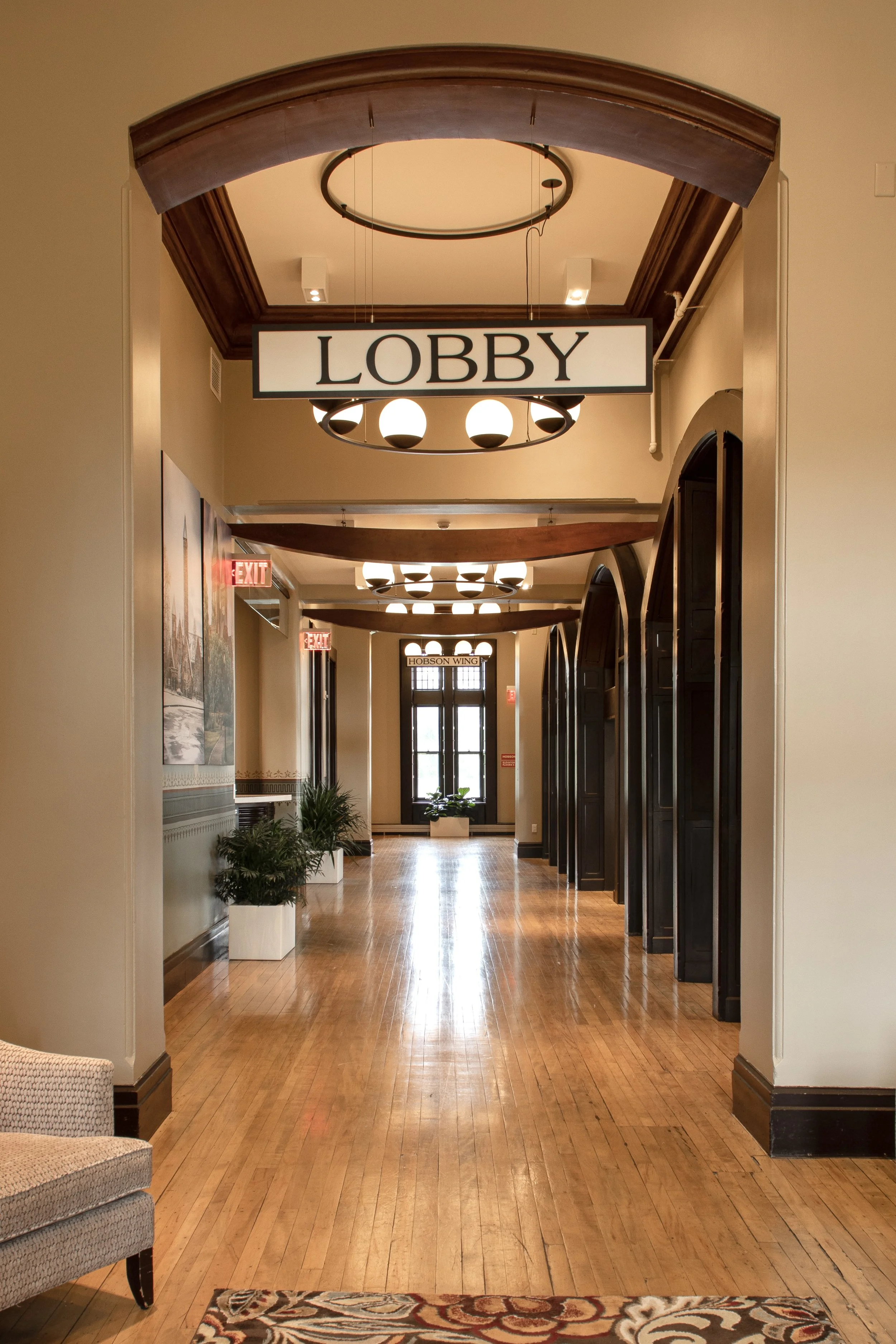 Lobby Corridor,  Administration Building - now hotel