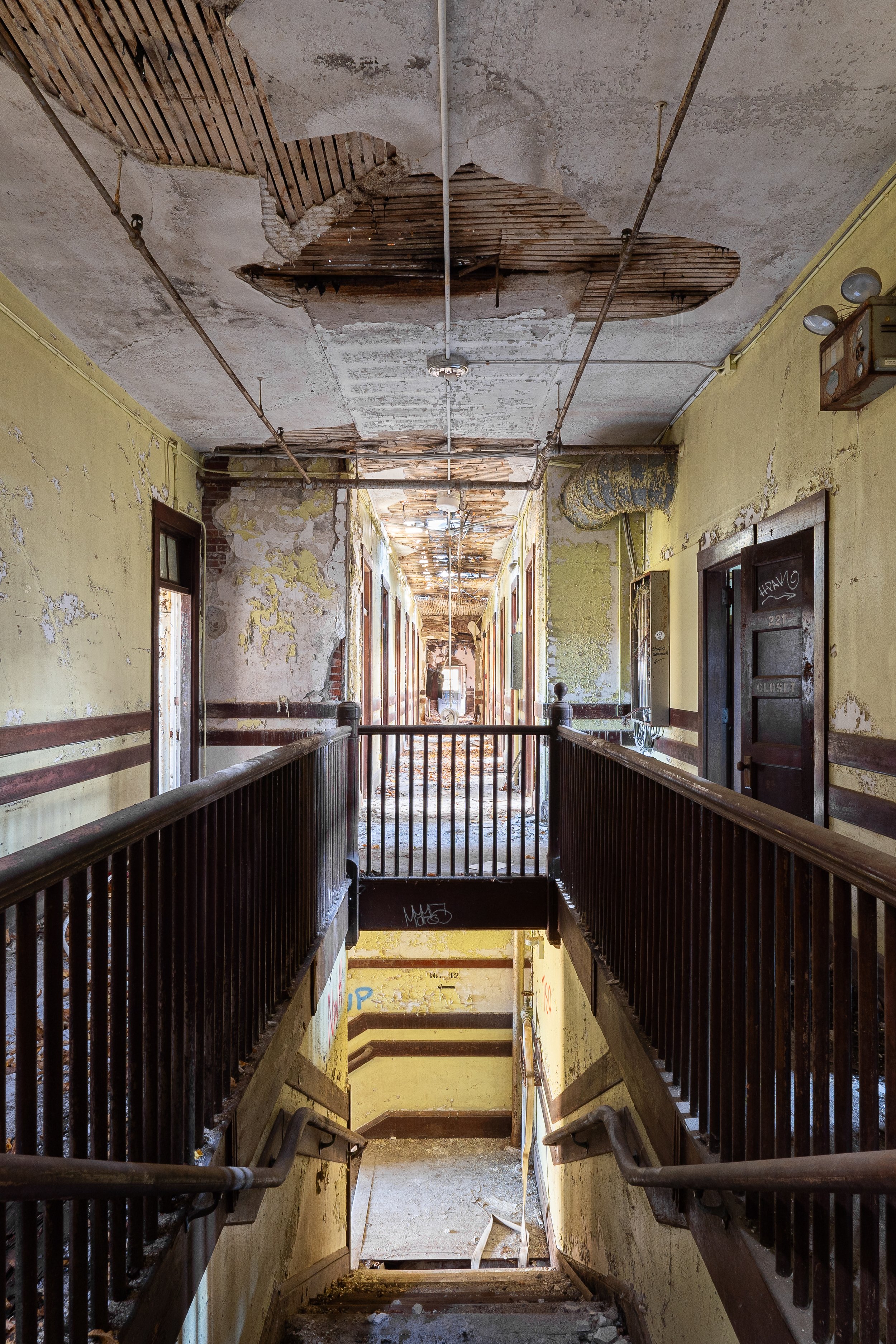 Stairway to the Dorm Hallway, Waverley Hall