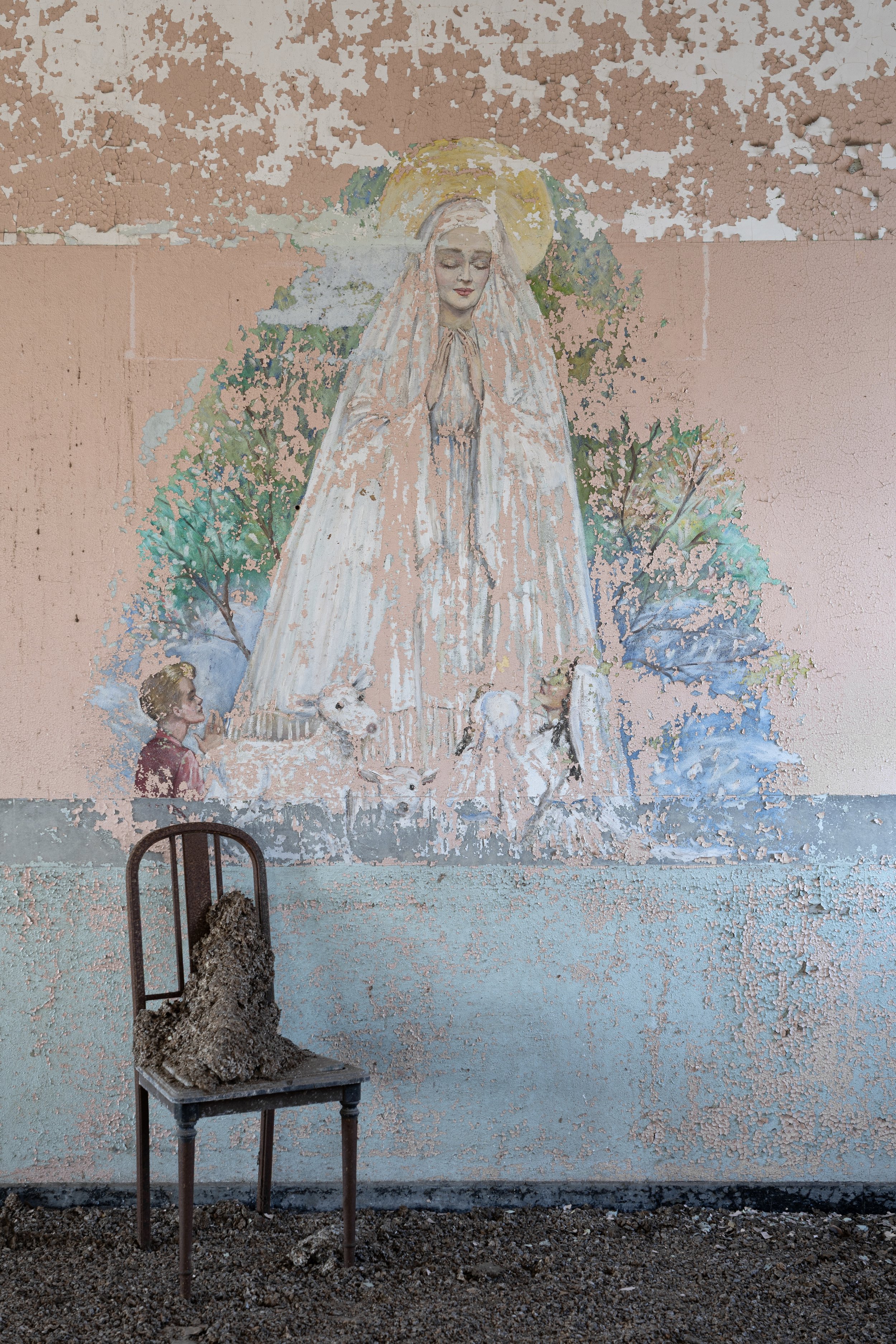Mother Mary Left In Pigeon Poop, Building 25