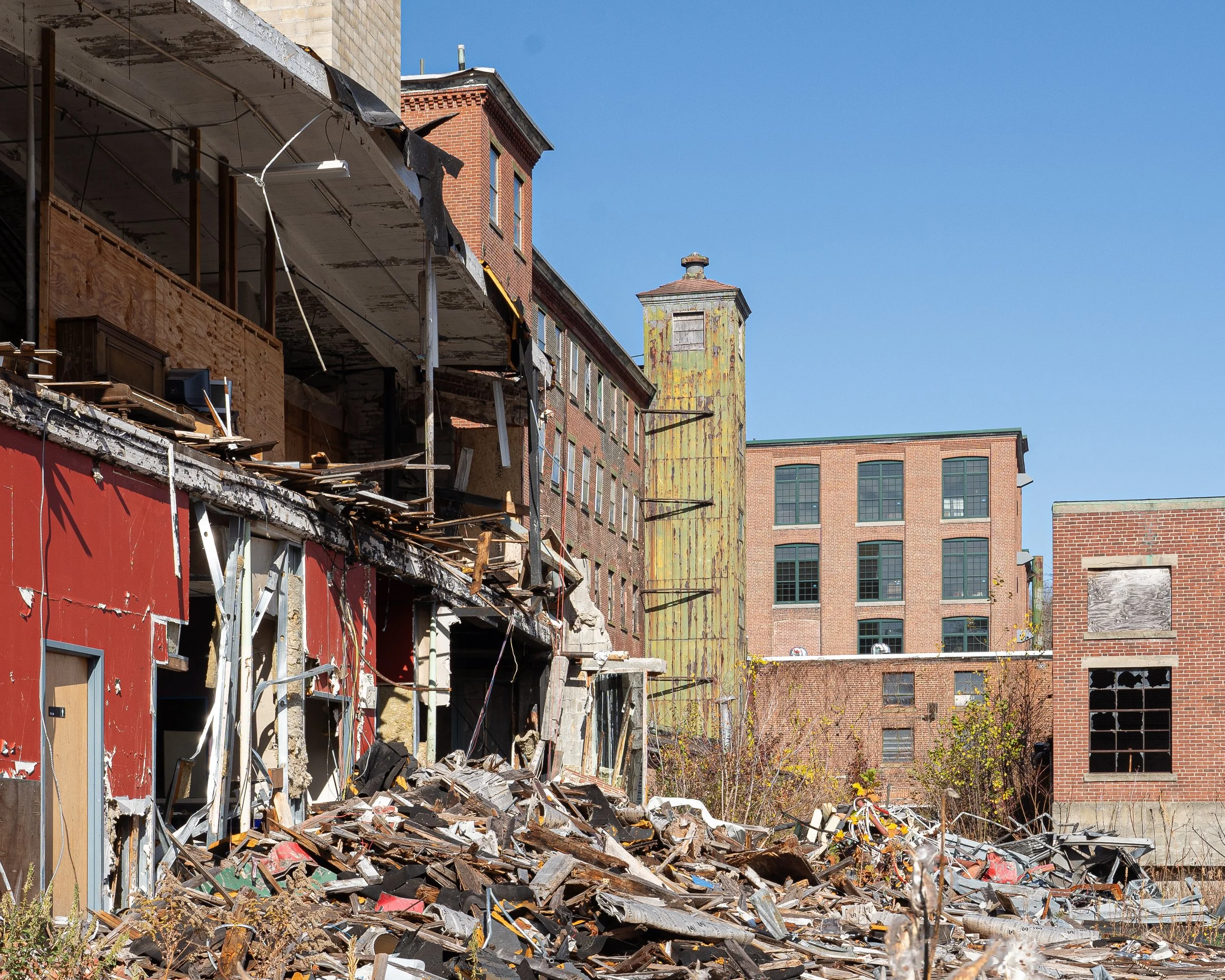 Demolition, Green Meadows Cannabis Factory, Southbridge, MA