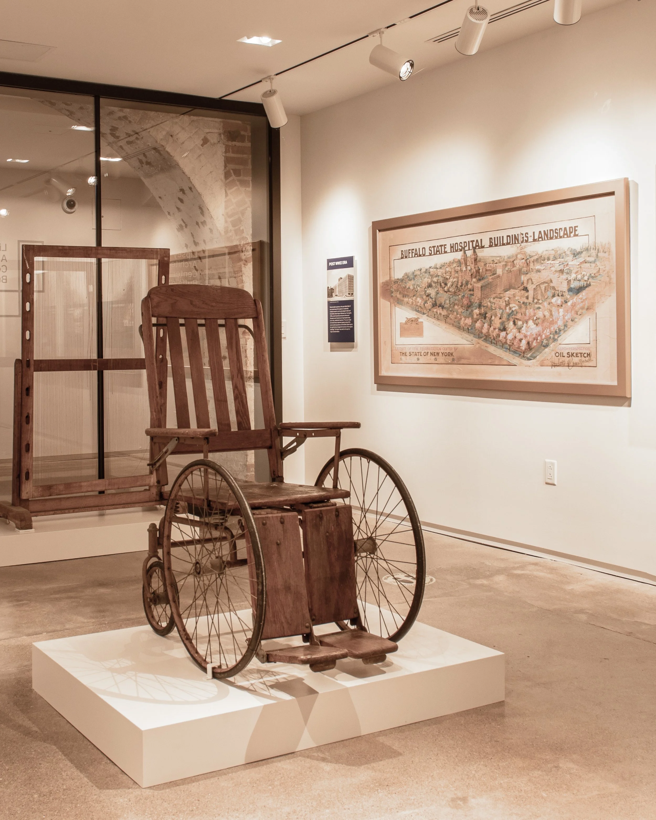 Wooden Wheelchair, Administration Building Museum 