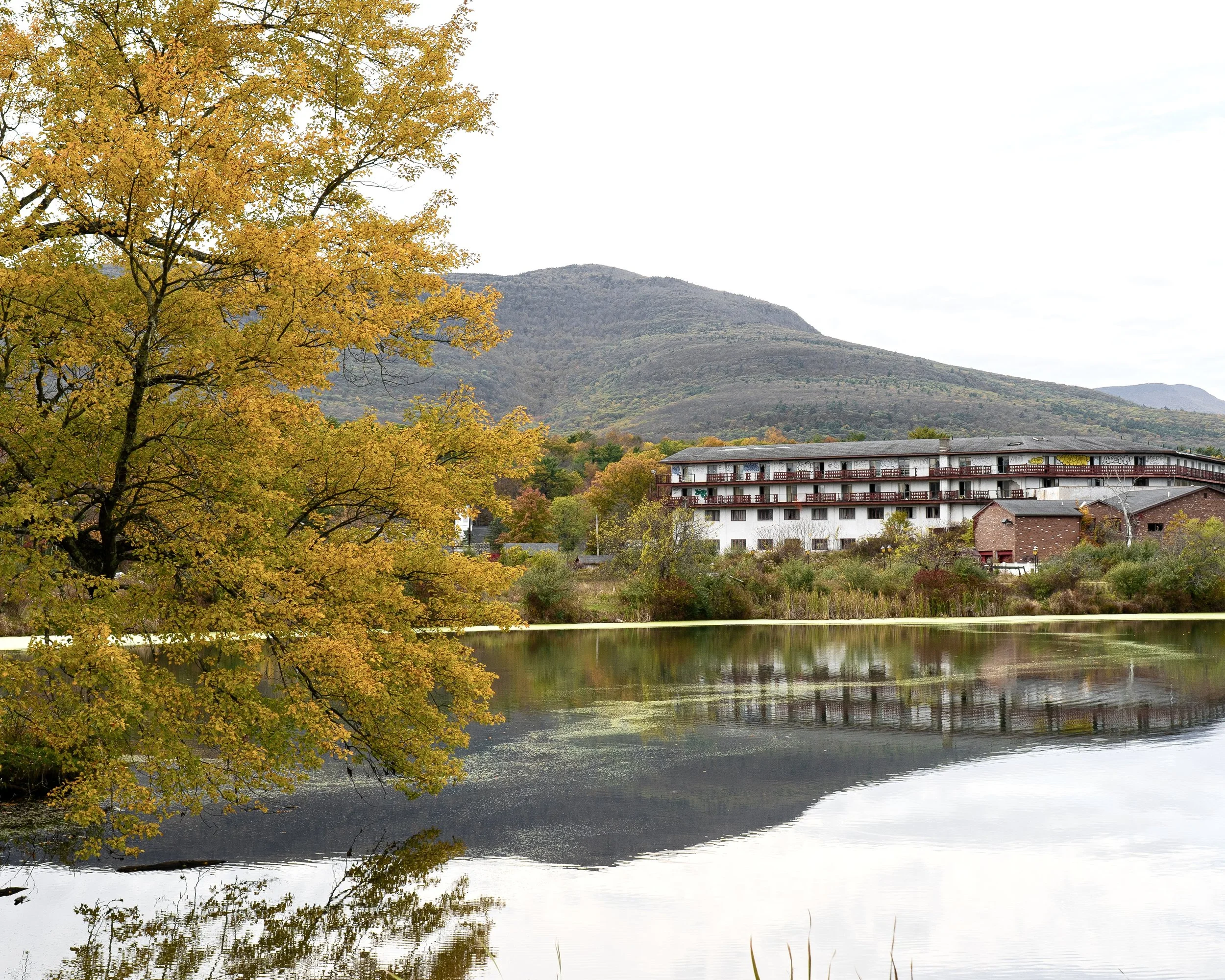 Abandoned Friar Tuck Inn Pond, Catskill